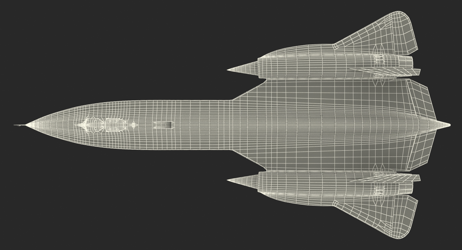 3D Lockheed SR 71 Blackbird Rigged