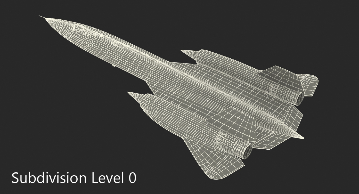 3D Lockheed SR 71 Blackbird Rigged