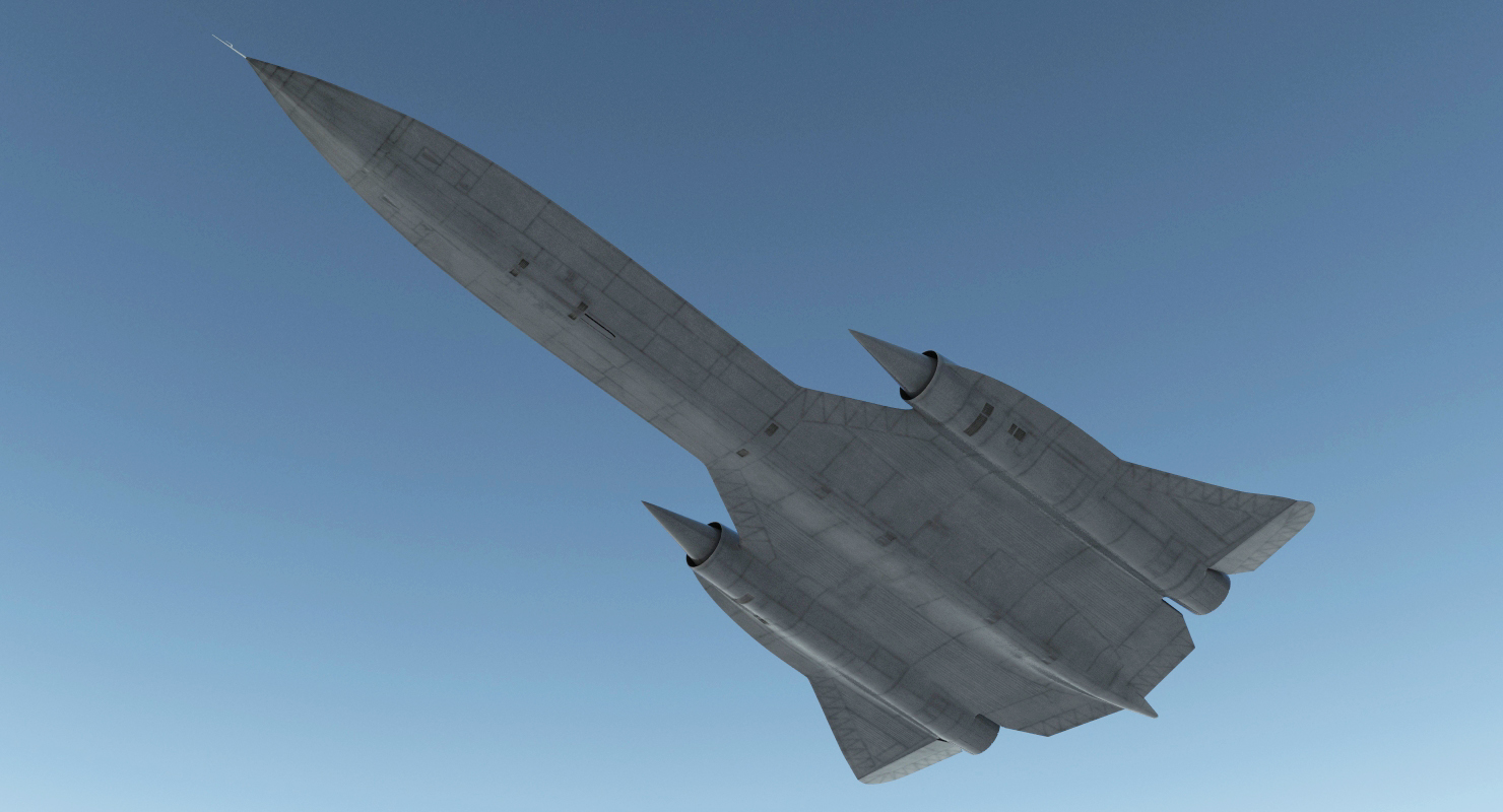 3D Lockheed SR 71 Blackbird Rigged