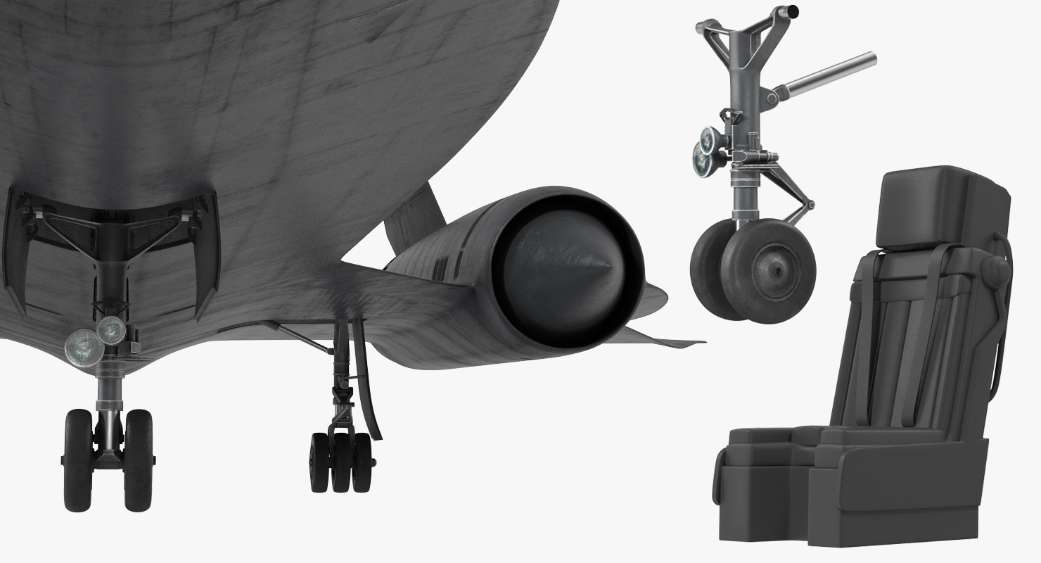 3D Lockheed SR 71 Blackbird Rigged