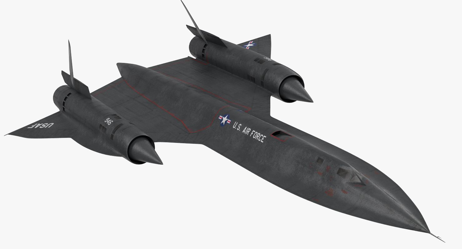 3D Lockheed SR 71 Blackbird Rigged