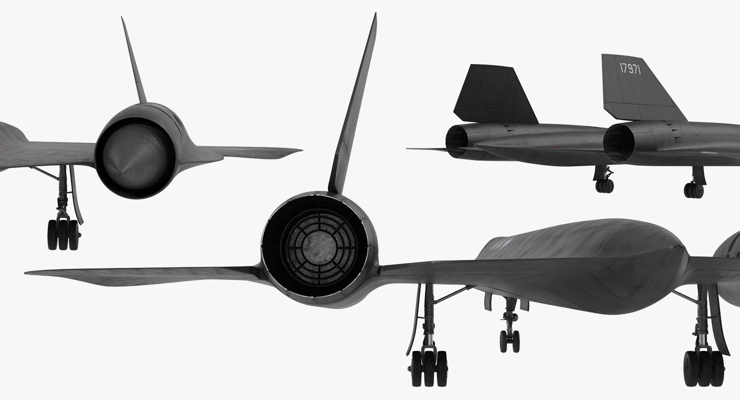 3D Lockheed SR 71 Blackbird Rigged