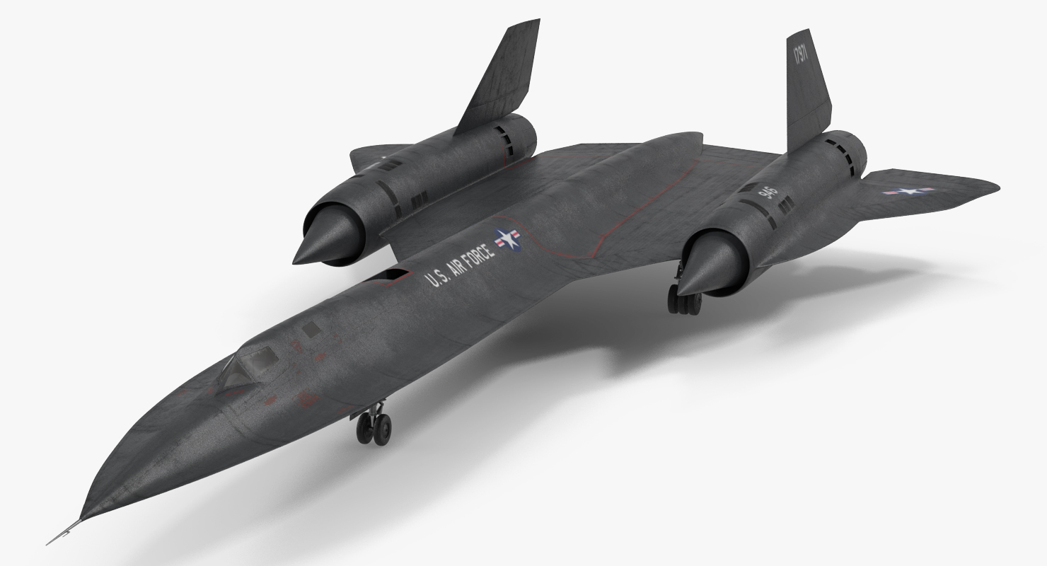 3D Lockheed SR 71 Blackbird Rigged