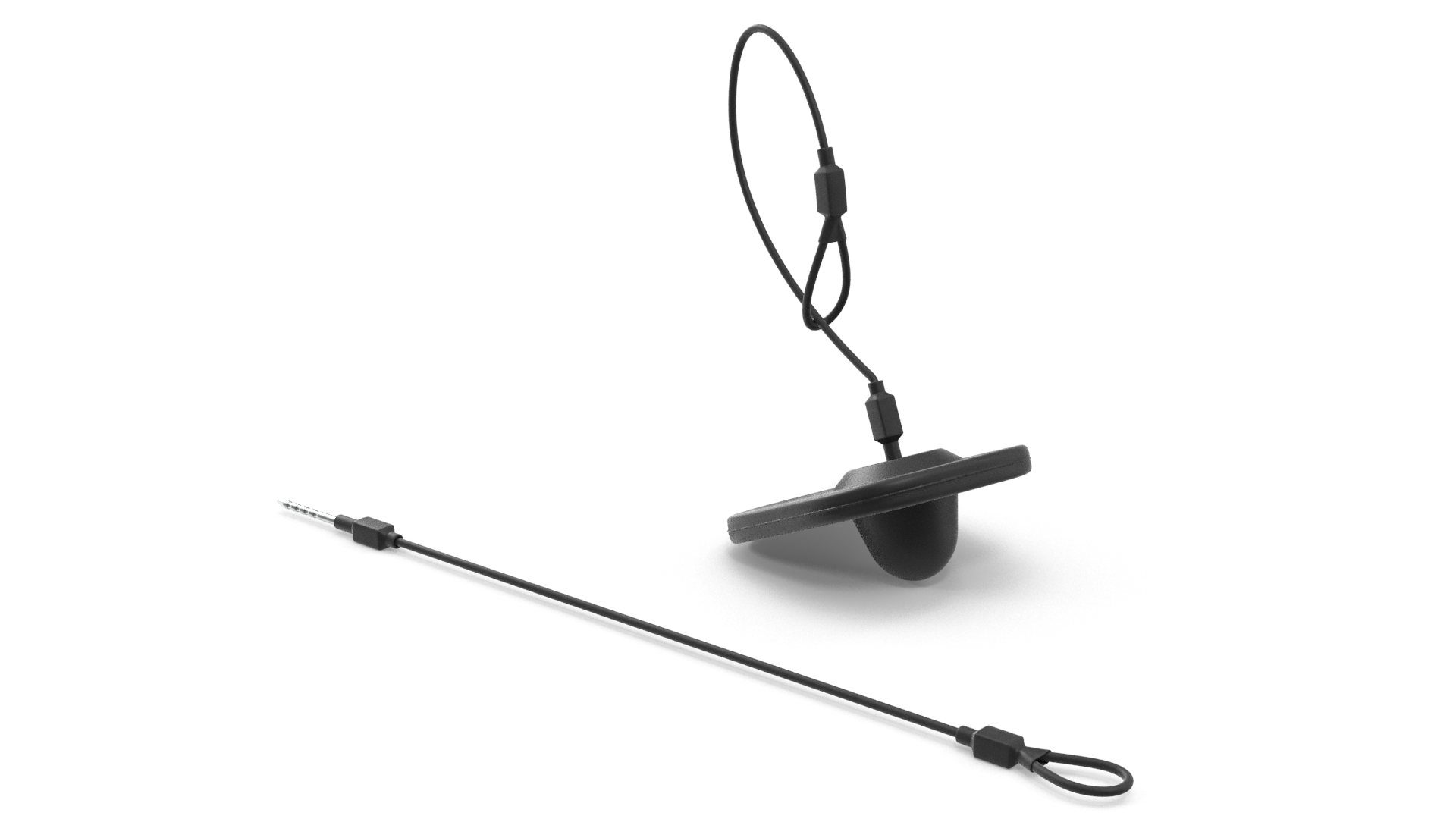 Clothing Security Tag With Cable 3D