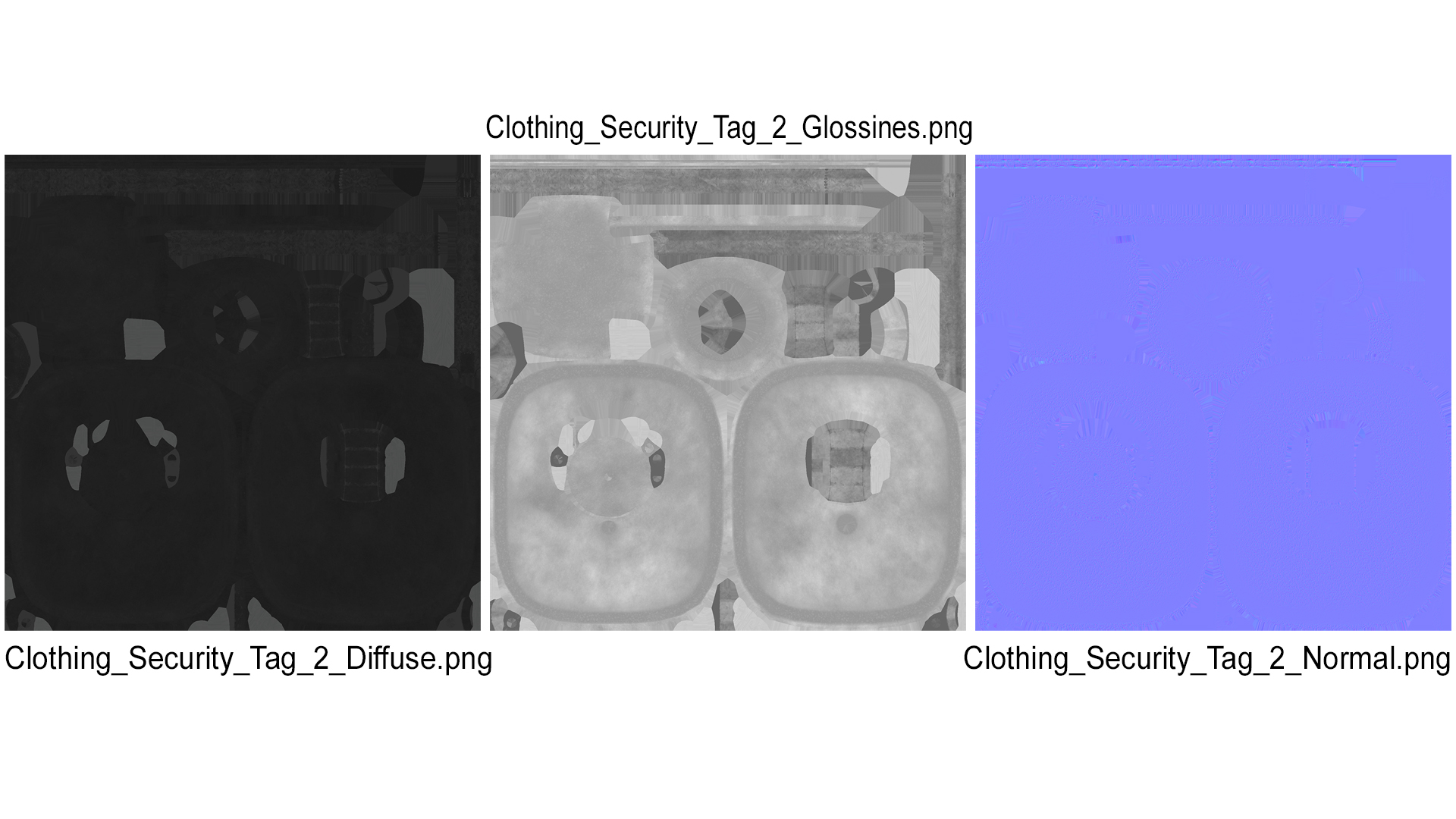 Clothing Security Tag With Cable 3D