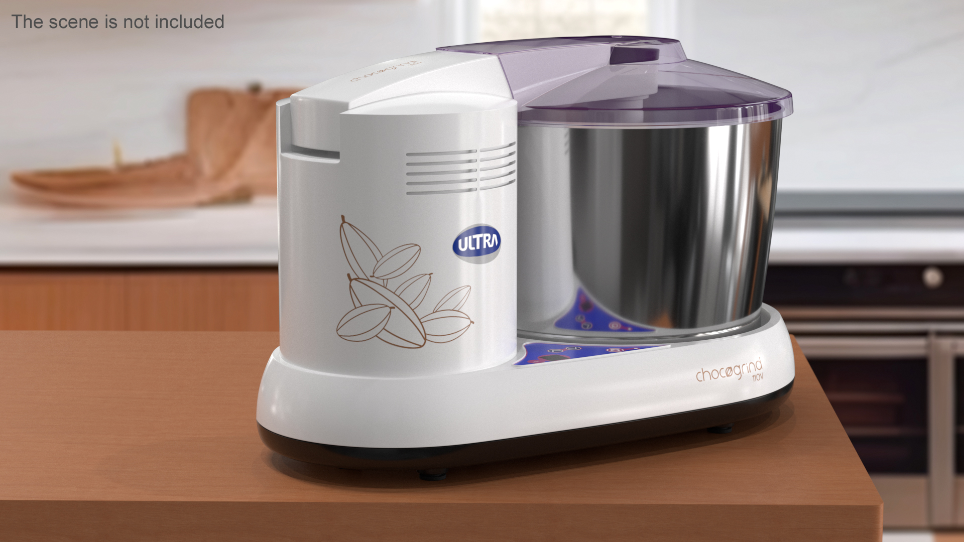 Melangeur Elgi Ultra Chocogrind 110V Violett with Chocolate 3D model