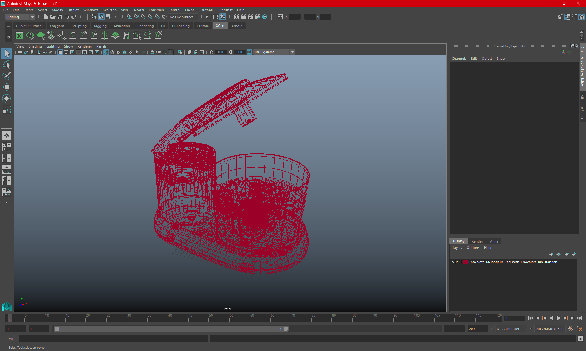 Melangeur Elgi Ultra Chocogrind 110V Violett with Chocolate 3D model