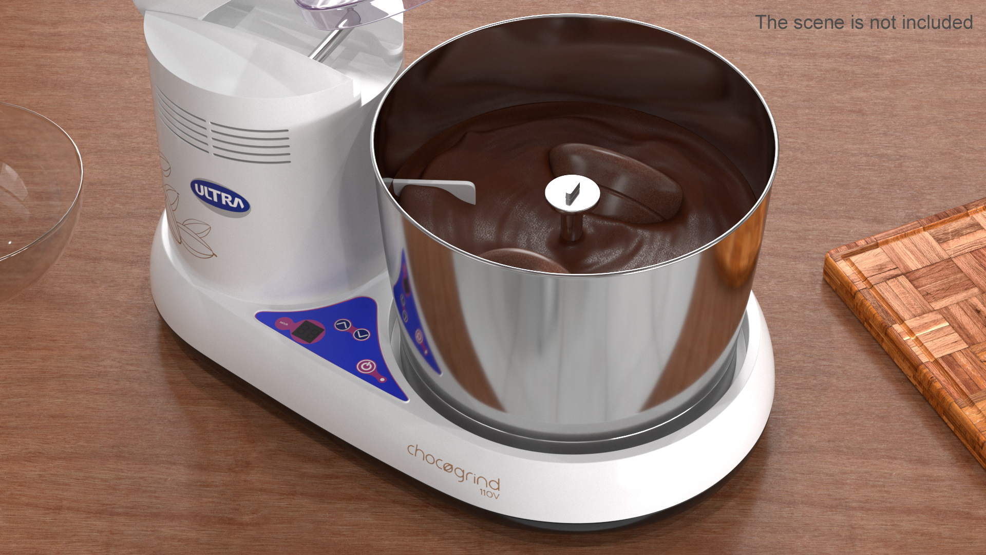 Melangeur Elgi Ultra Chocogrind 110V Violett with Chocolate 3D model