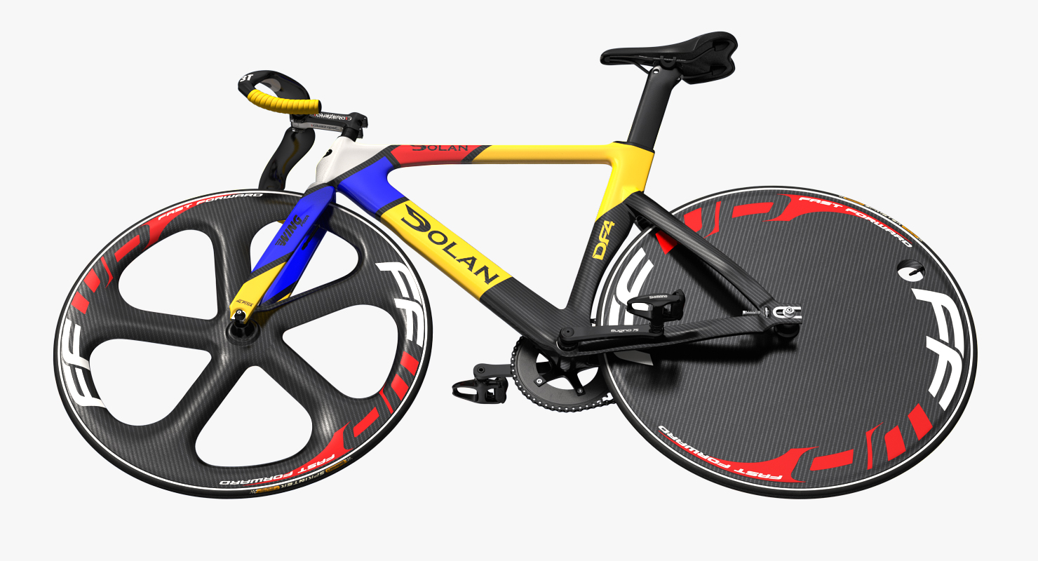 Dolan DF4 Carbon Track Bike Colored Rigged 3D