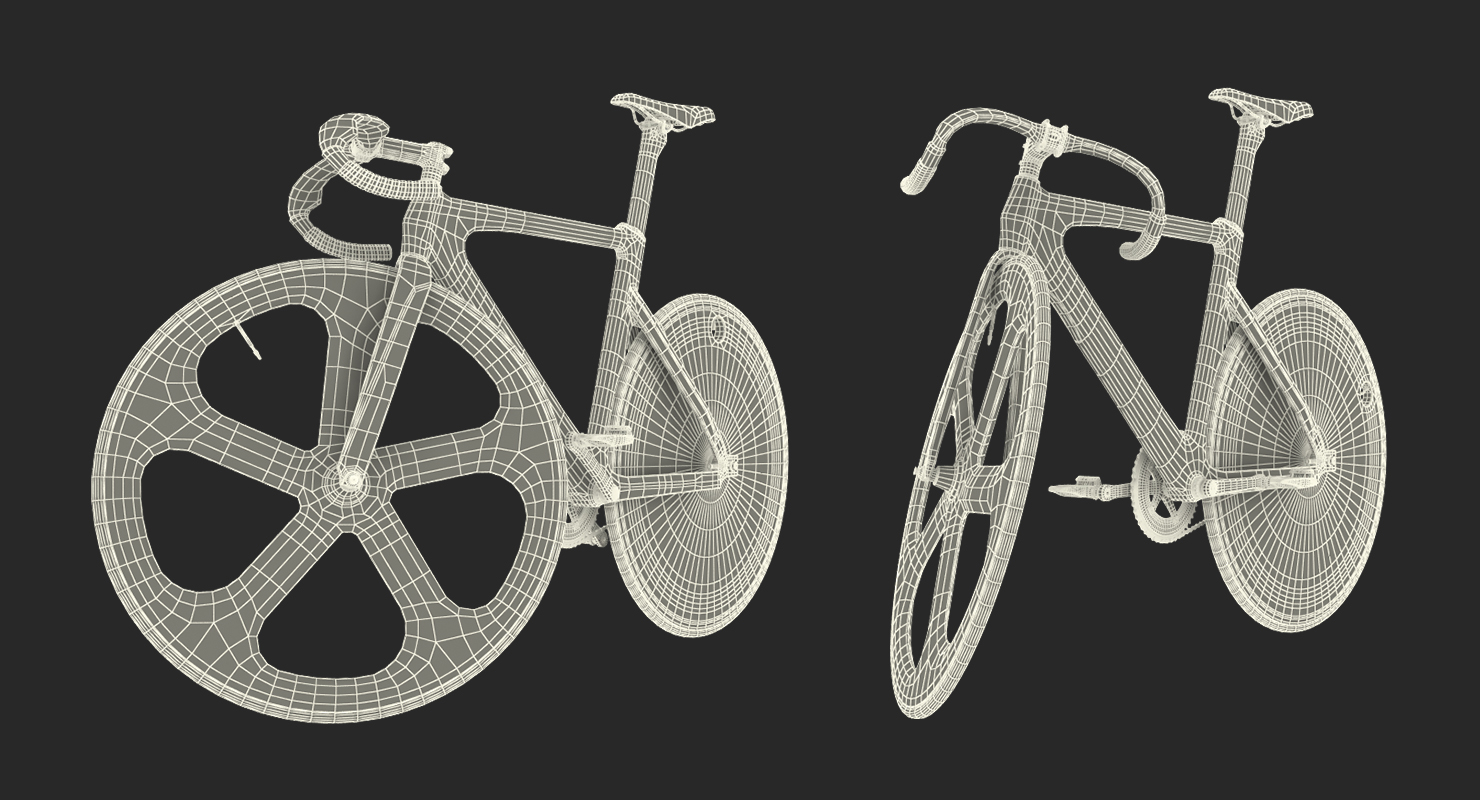 Dolan DF4 Carbon Track Bike Colored Rigged 3D