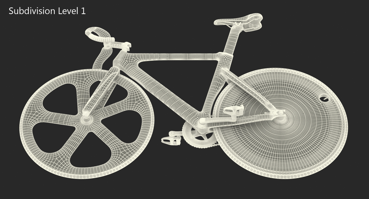 Dolan DF4 Carbon Track Bike Colored Rigged 3D