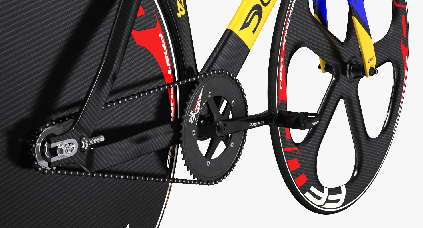 Dolan DF4 Carbon Track Bike Colored Rigged 3D