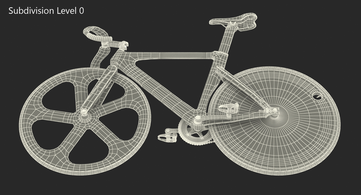 Dolan DF4 Carbon Track Bike Colored Rigged 3D