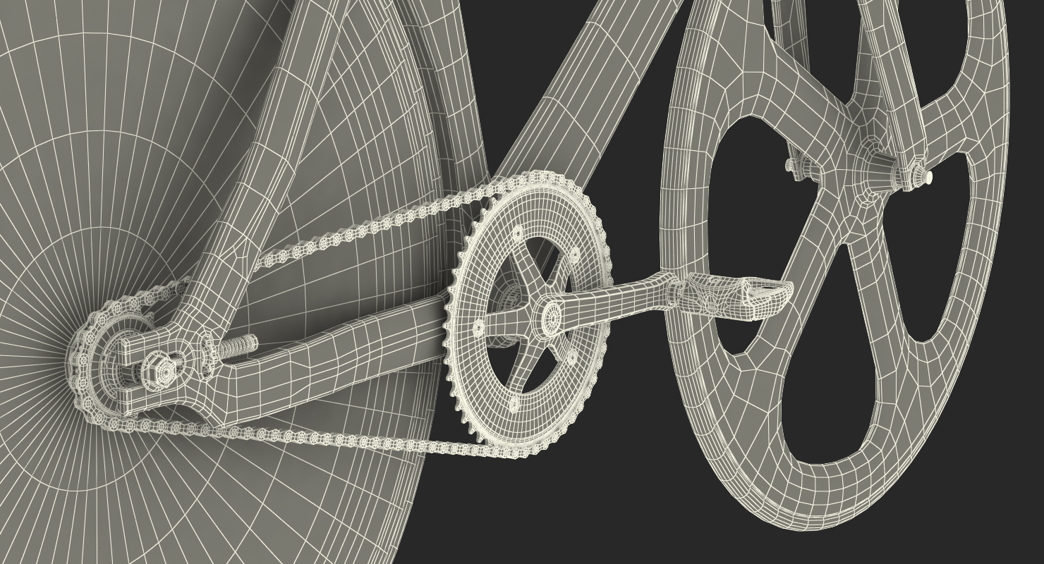Dolan DF4 Carbon Track Bike Colored Rigged 3D