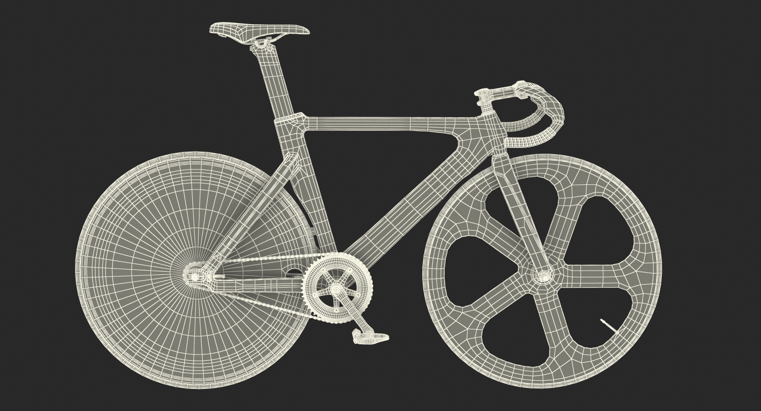 Dolan DF4 Carbon Track Bike Colored Rigged 3D