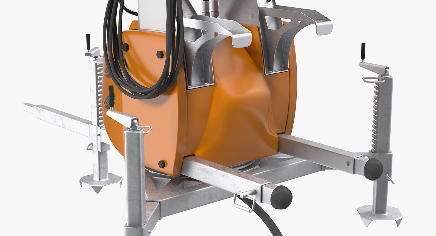 3D Snow Cannon on Platform model