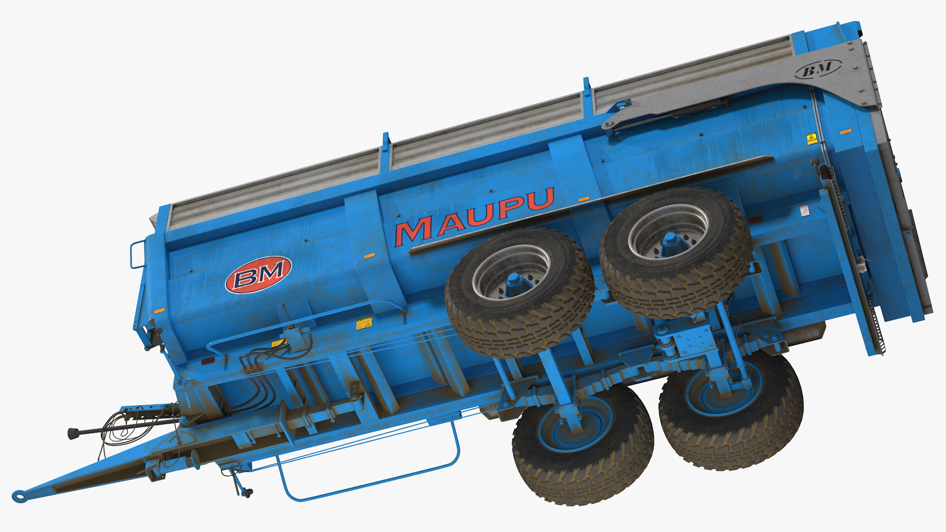3D model Maupu 18t Dirty Body Tipper Trailer