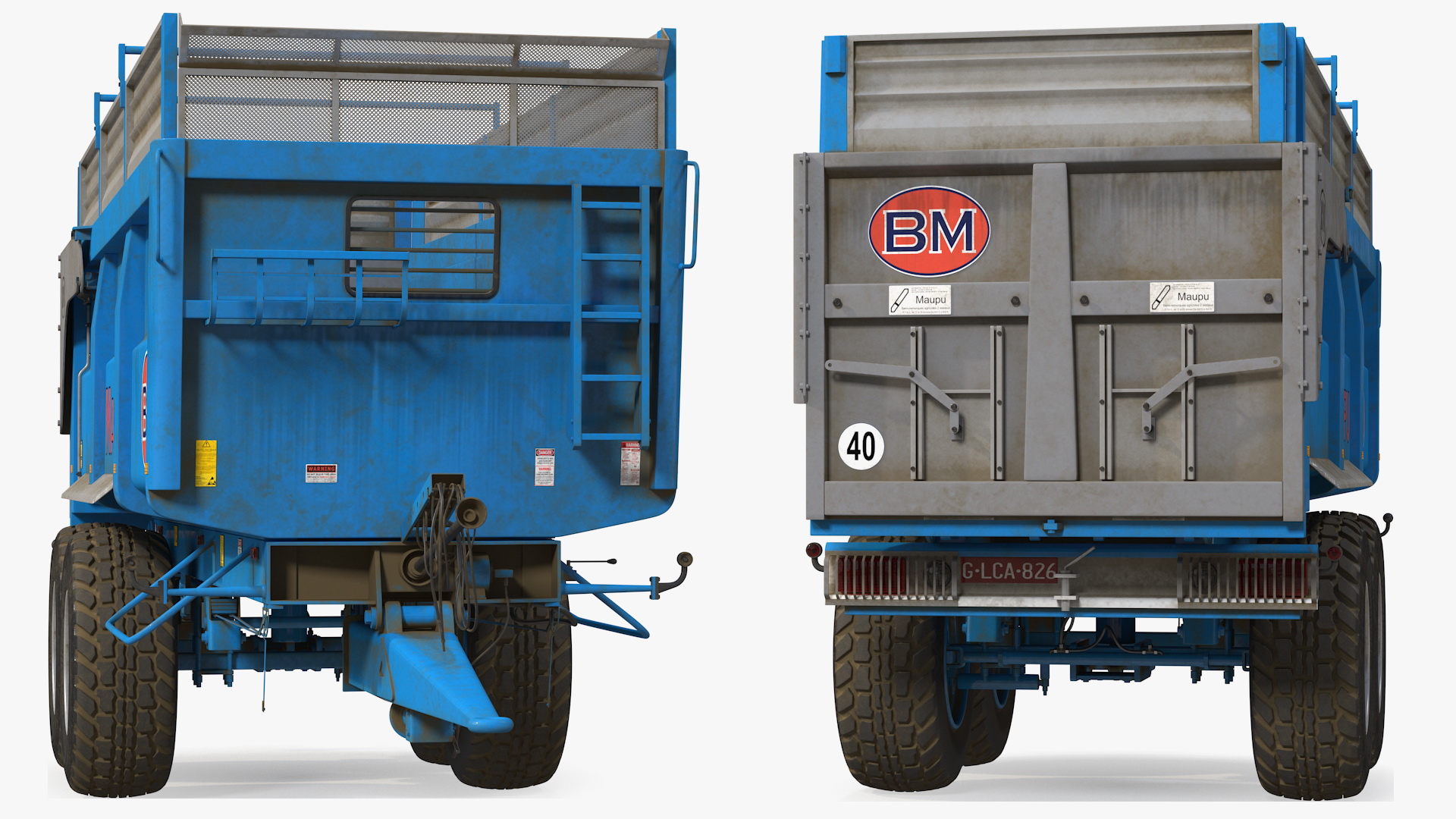 3D model Maupu 18t Dirty Body Tipper Trailer