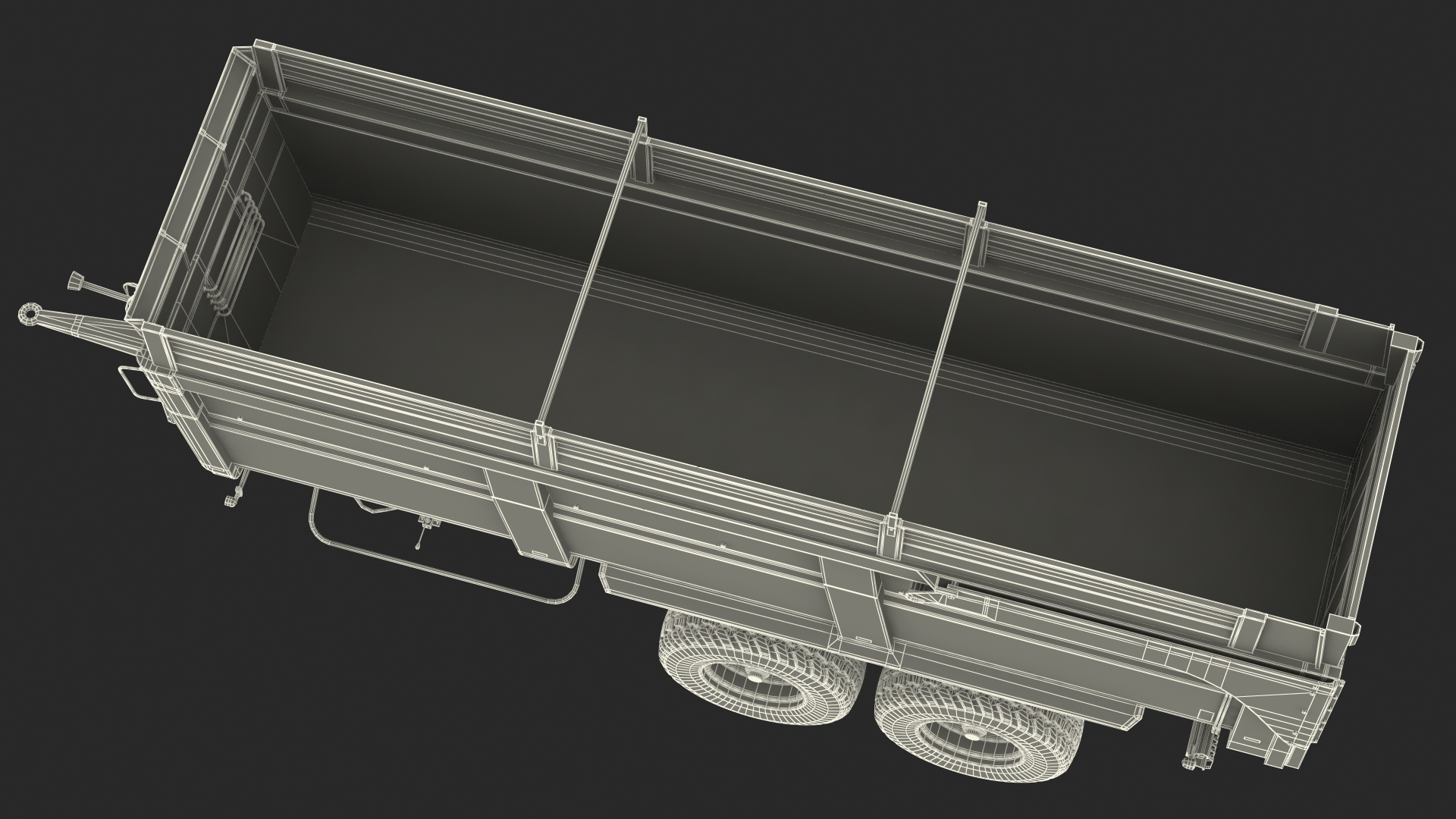 3D model Maupu 18t Dirty Body Tipper Trailer