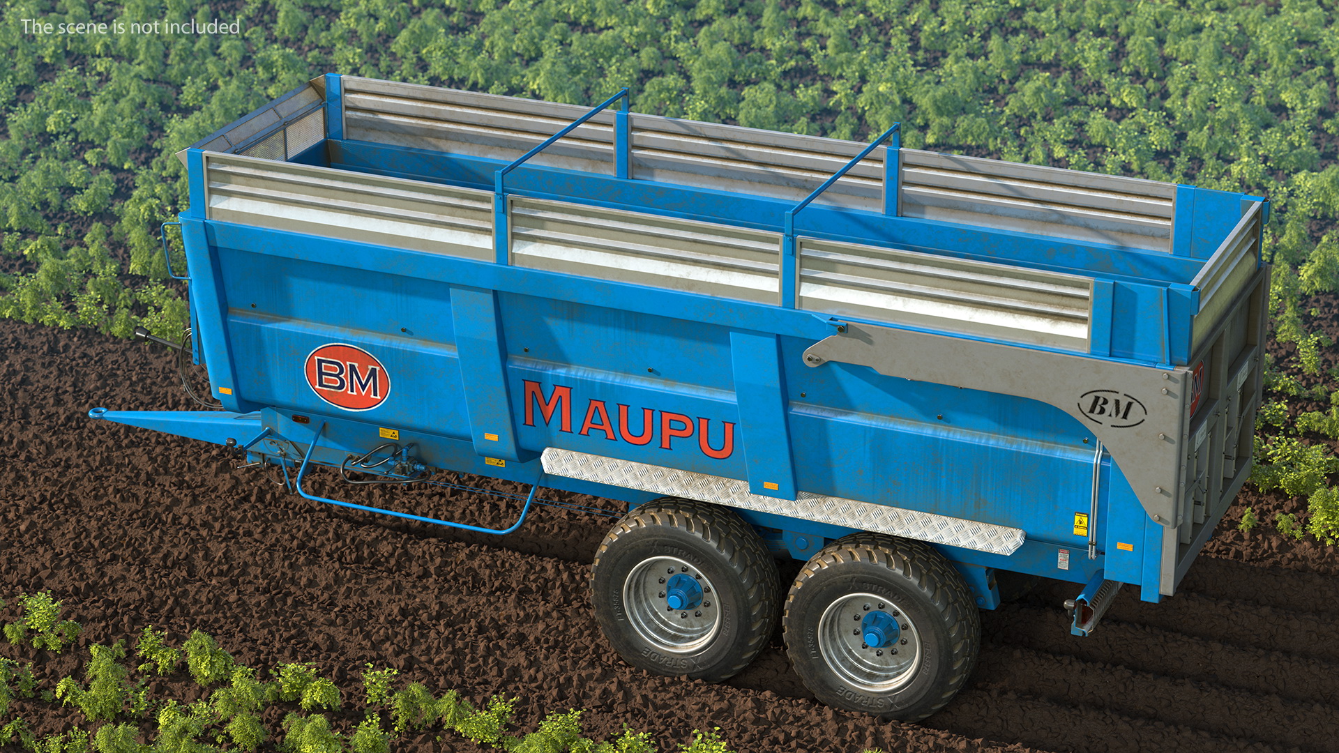 3D model Maupu 18t Dirty Body Tipper Trailer