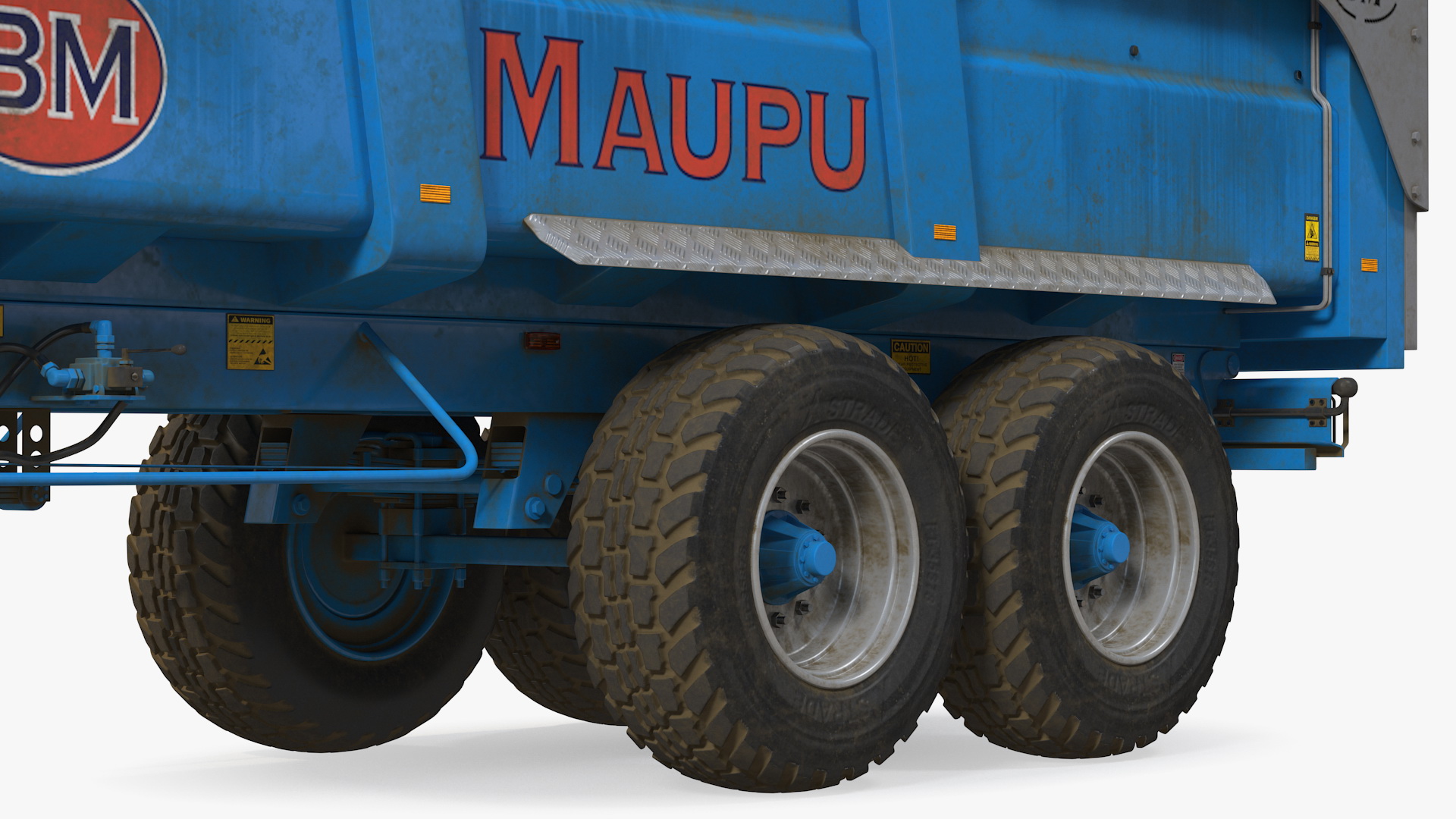 3D model Maupu 18t Dirty Body Tipper Trailer