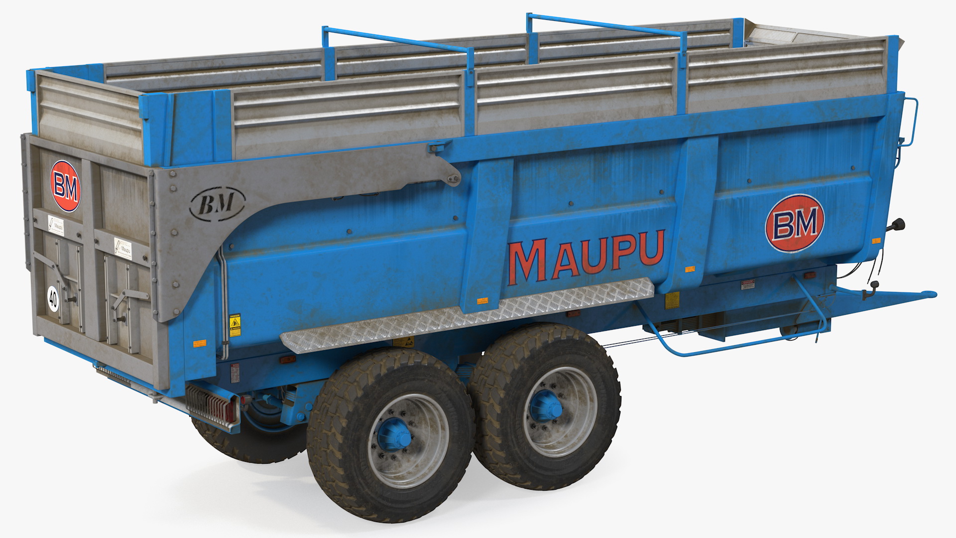 3D model Maupu 18t Dirty Body Tipper Trailer