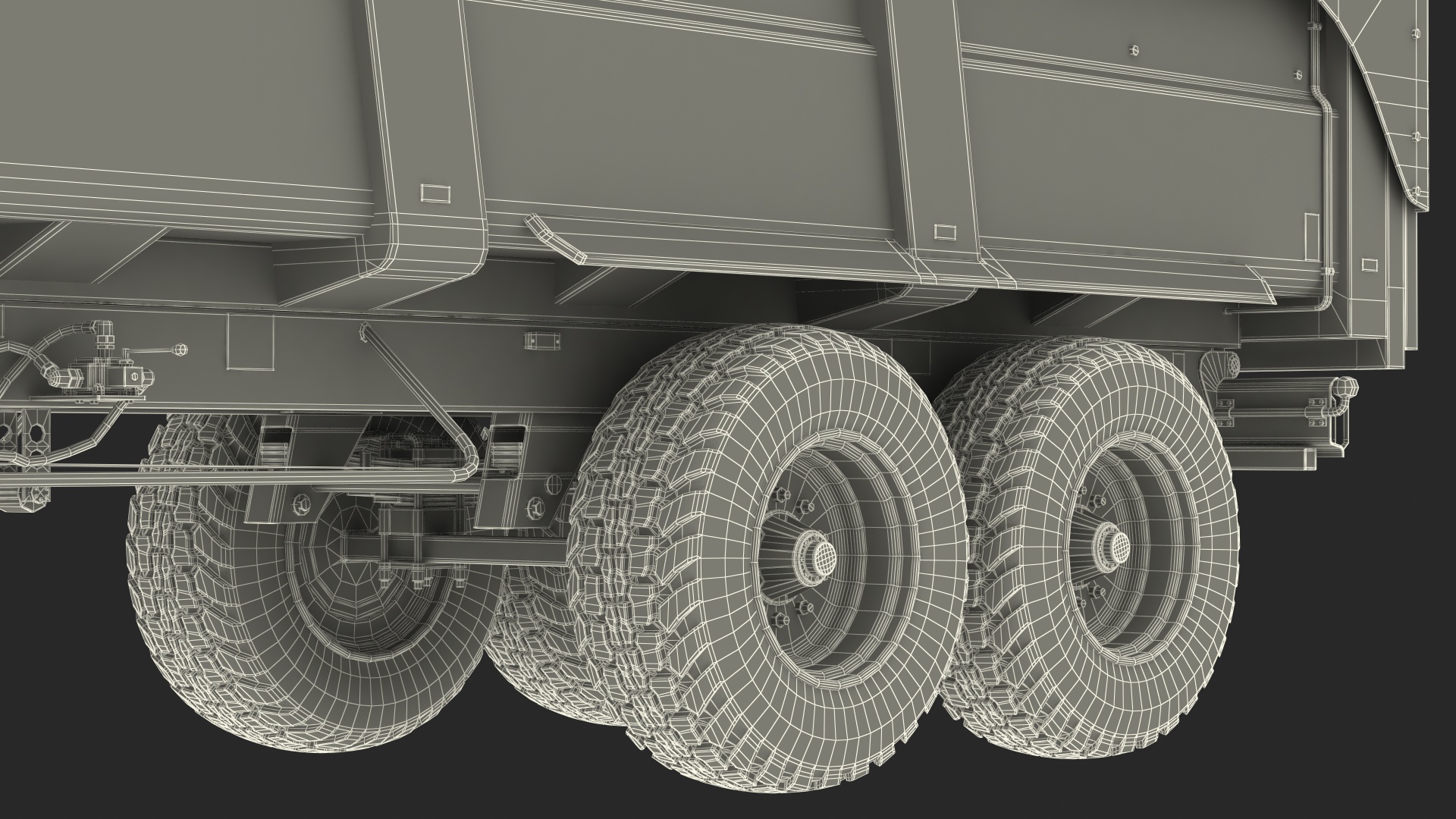 3D model Maupu 18t Dirty Body Tipper Trailer