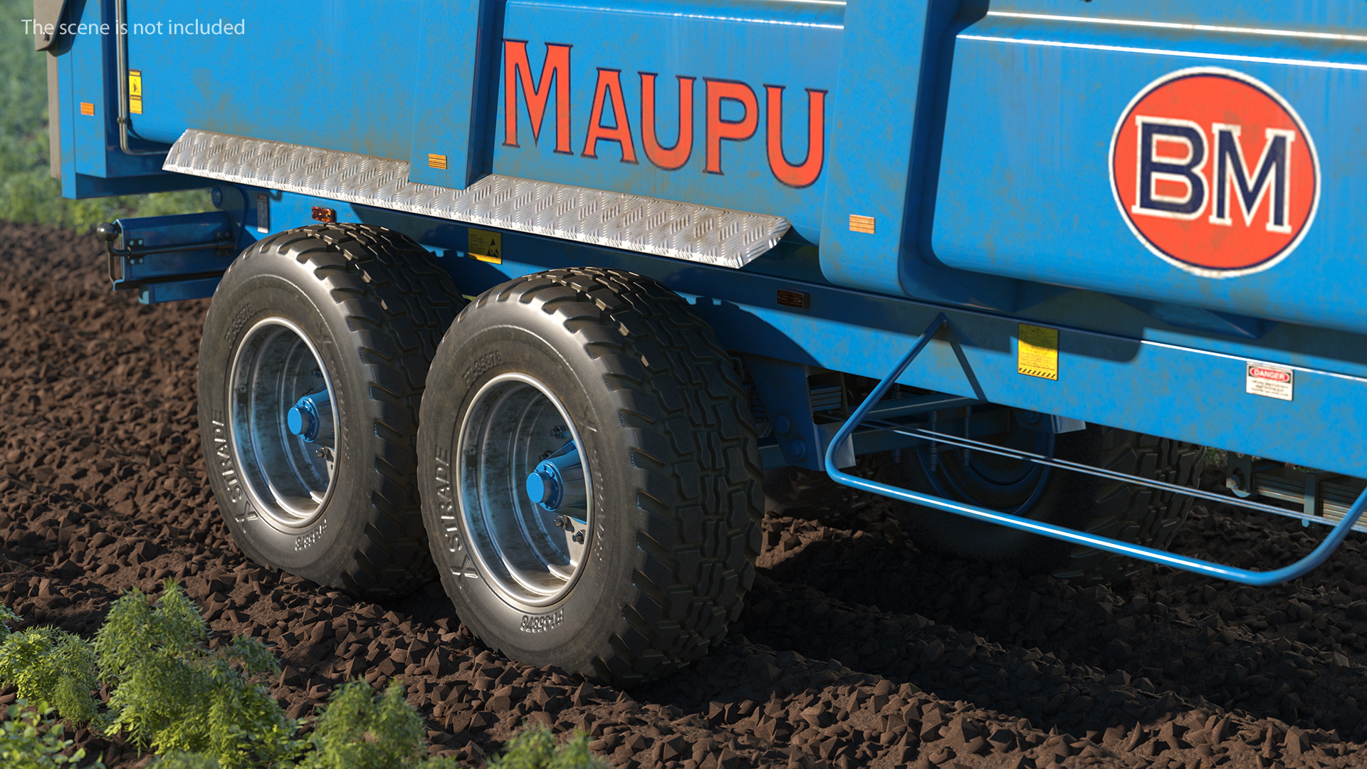 3D model Maupu 18t Dirty Body Tipper Trailer