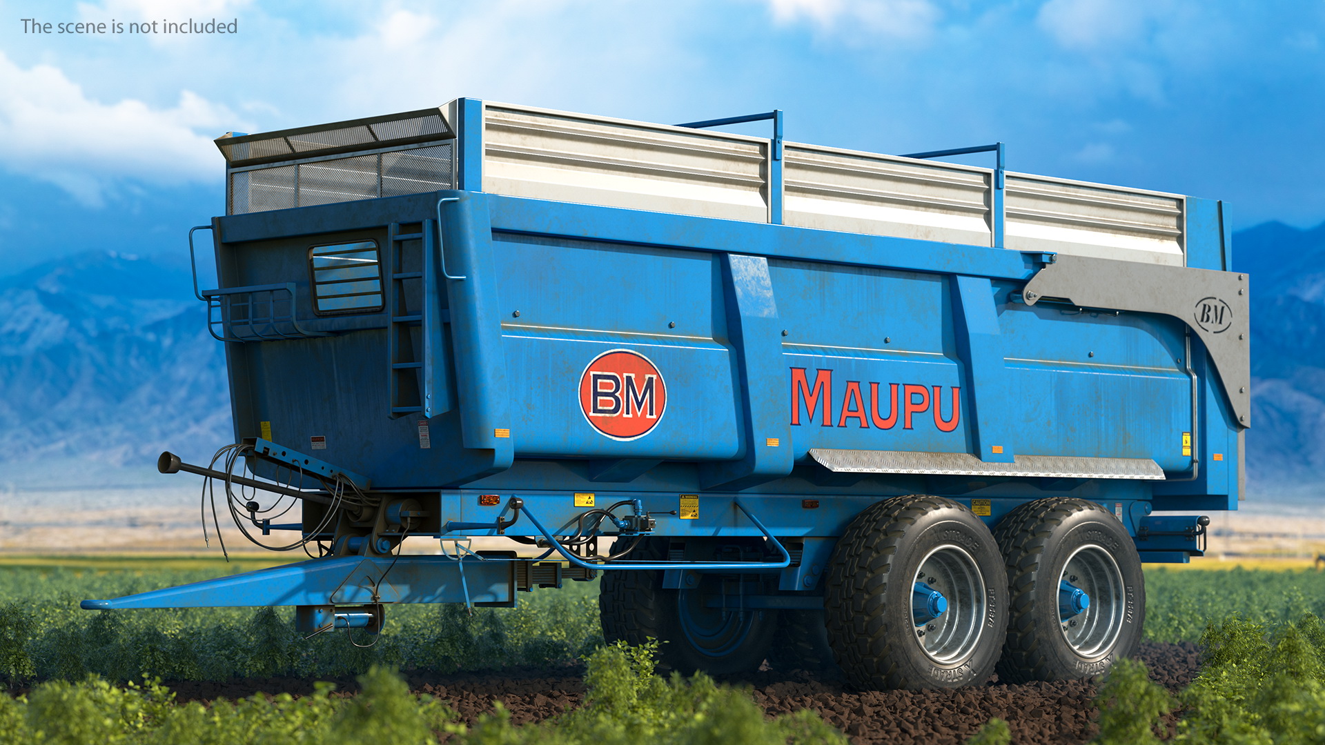 3D model Maupu 18t Dirty Body Tipper Trailer