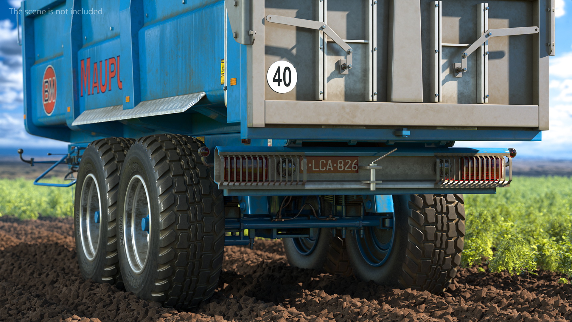 3D model Maupu 18t Dirty Body Tipper Trailer
