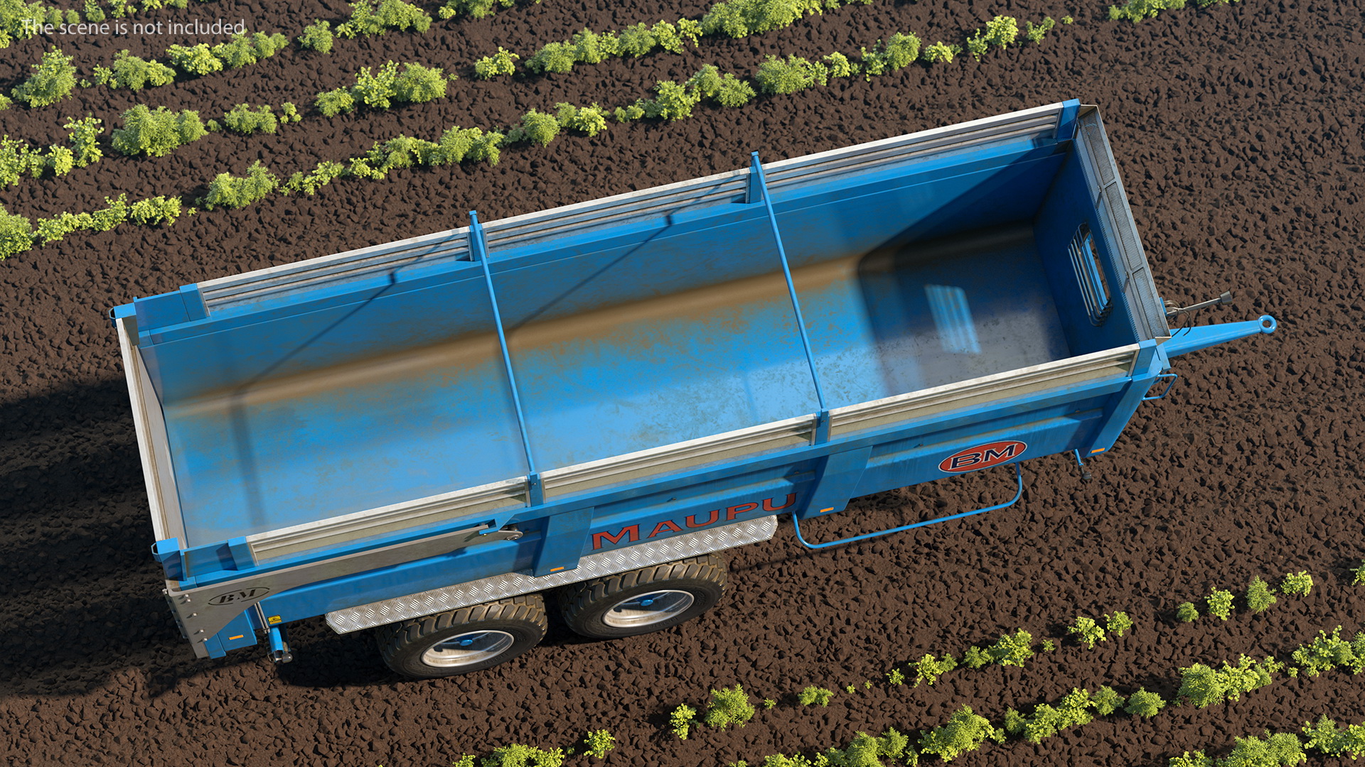 3D model Maupu 18t Dirty Body Tipper Trailer