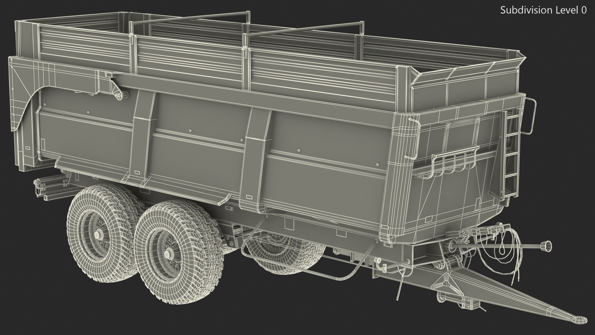 3D model Maupu 18t Dirty Body Tipper Trailer