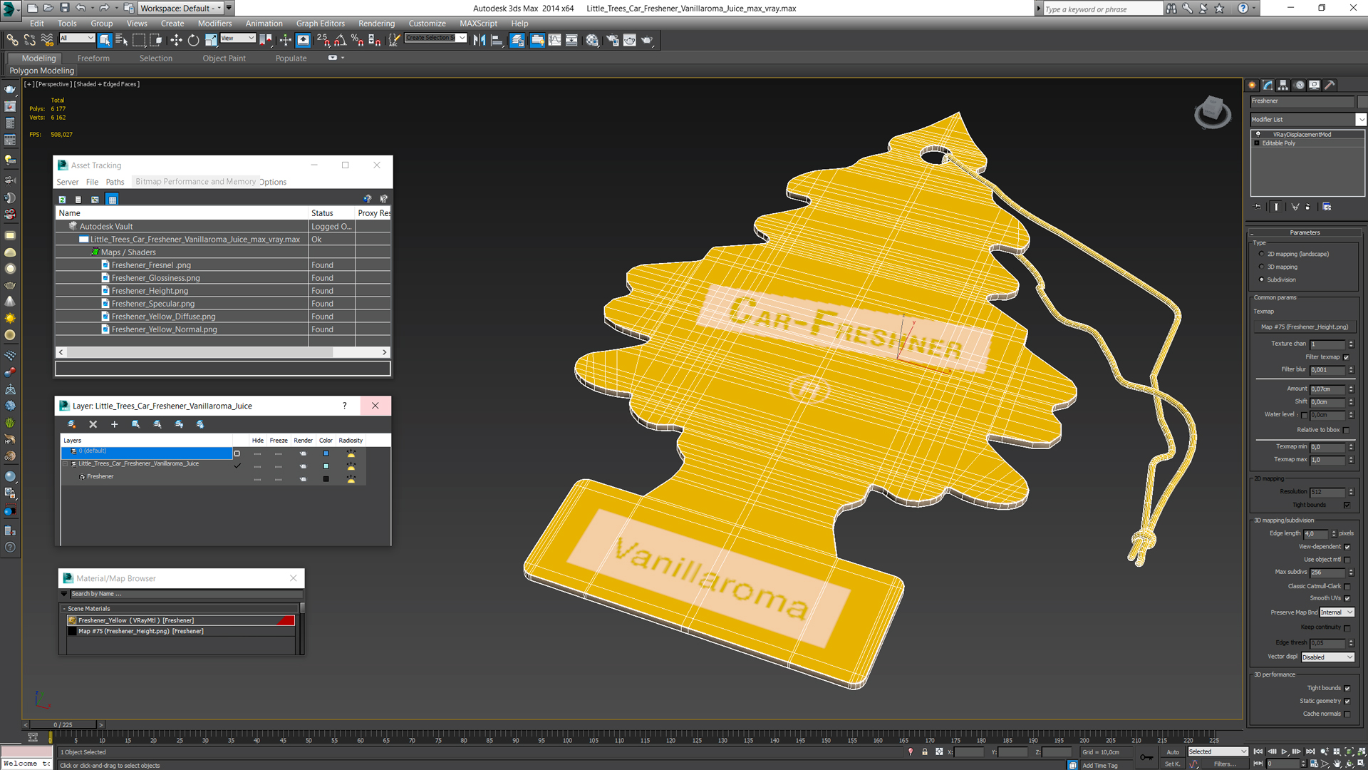Little Trees Car Freshener Vanillaroma Juice 3D model