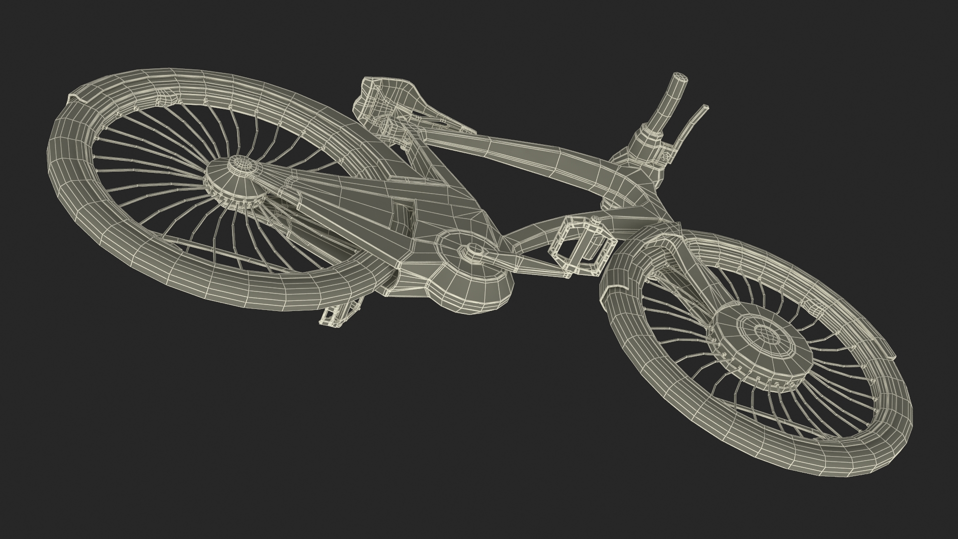Futuristic Urban Bicycle White Rigged 3D