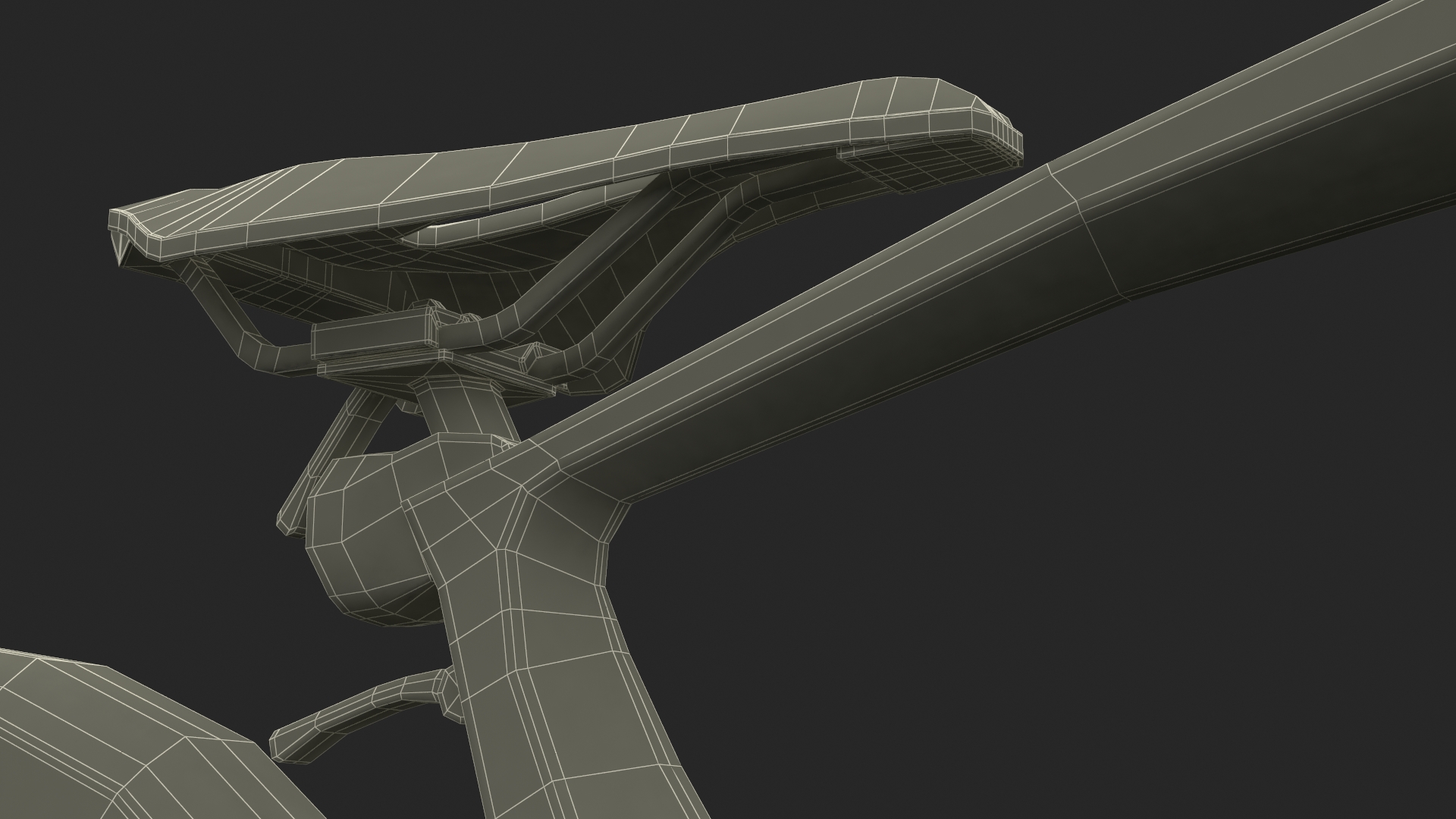 Futuristic Urban Bicycle White Rigged 3D