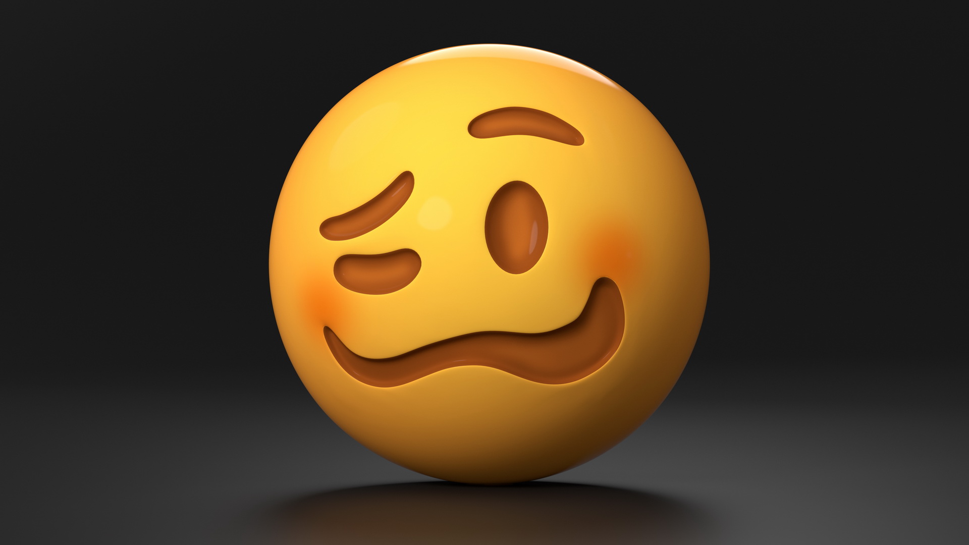 3D Emoji Woozy Face
