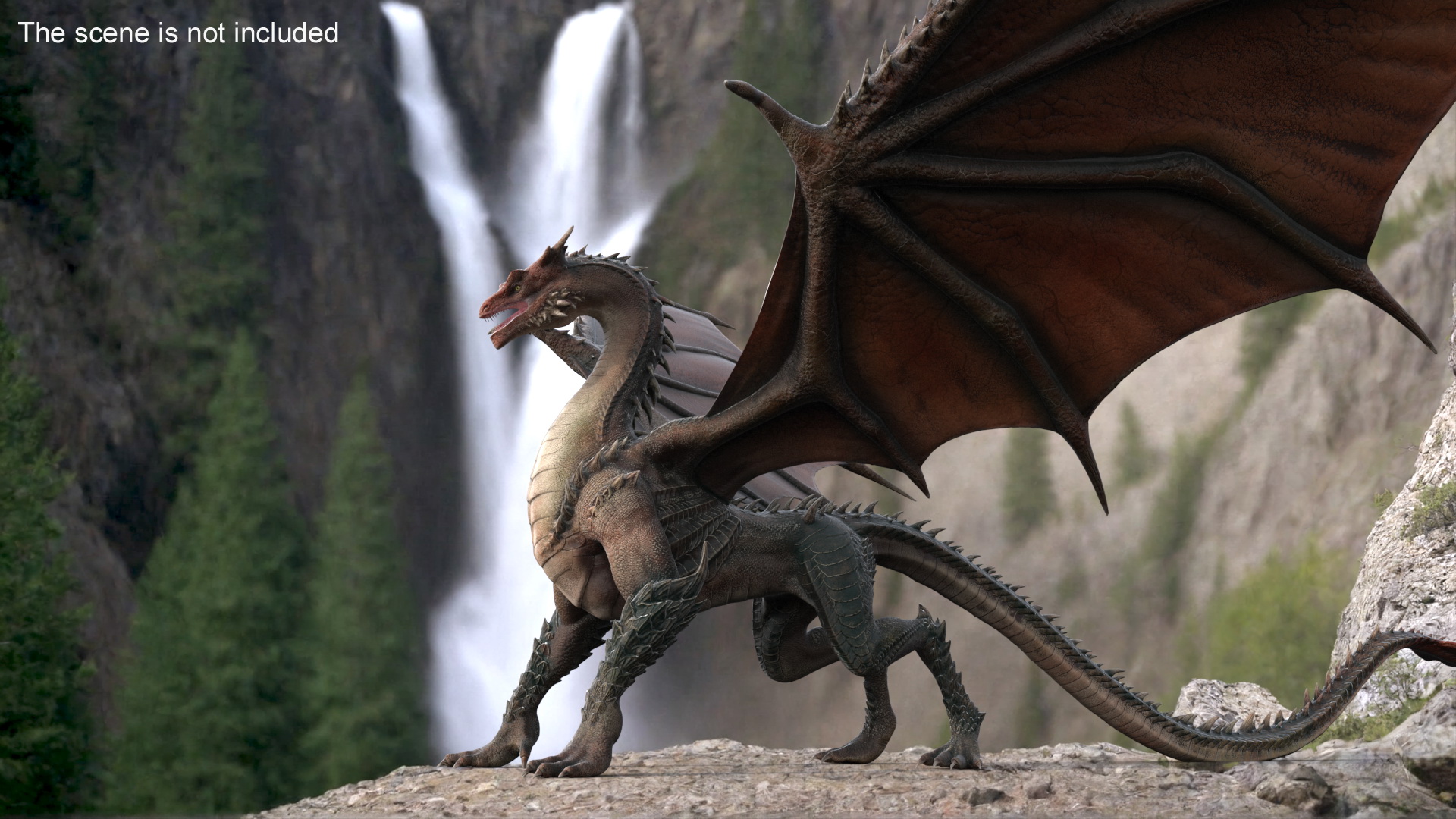 3D Mythical Dragon Beast