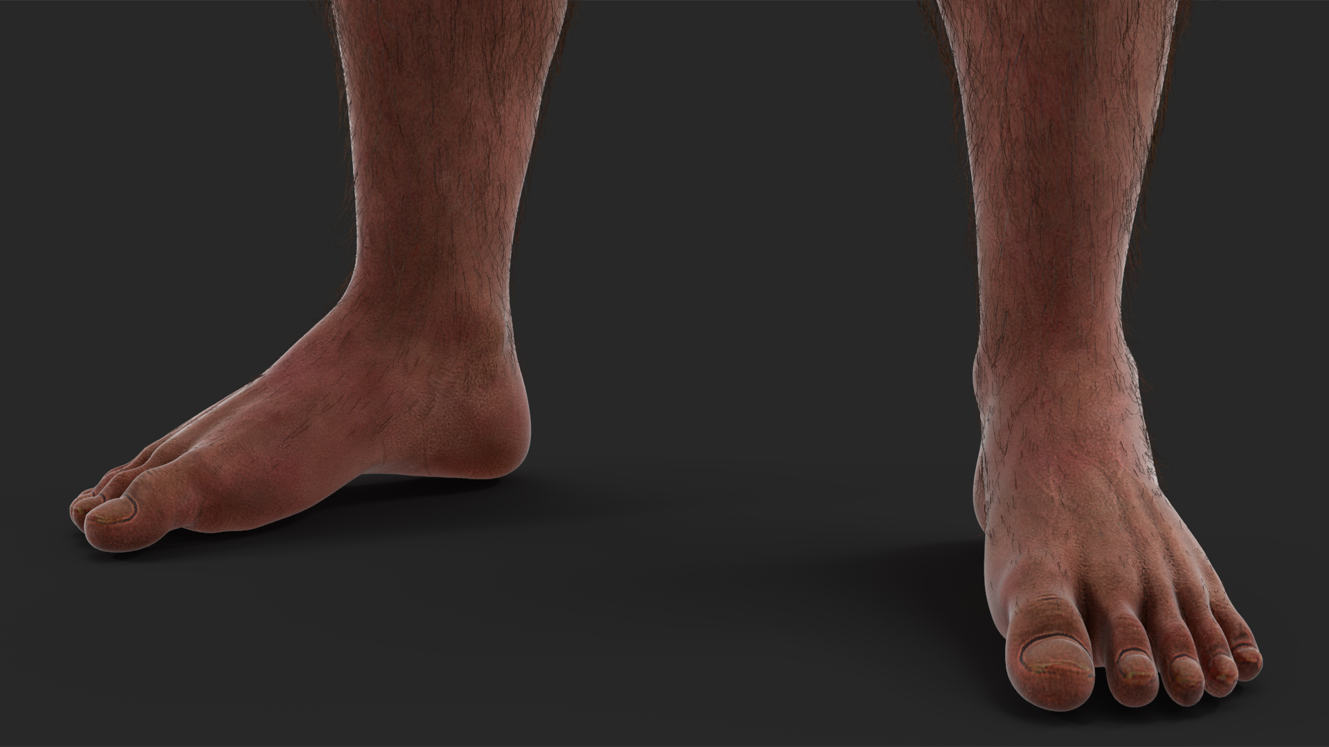 3D model Ancient Neanderthal Fur Rigged