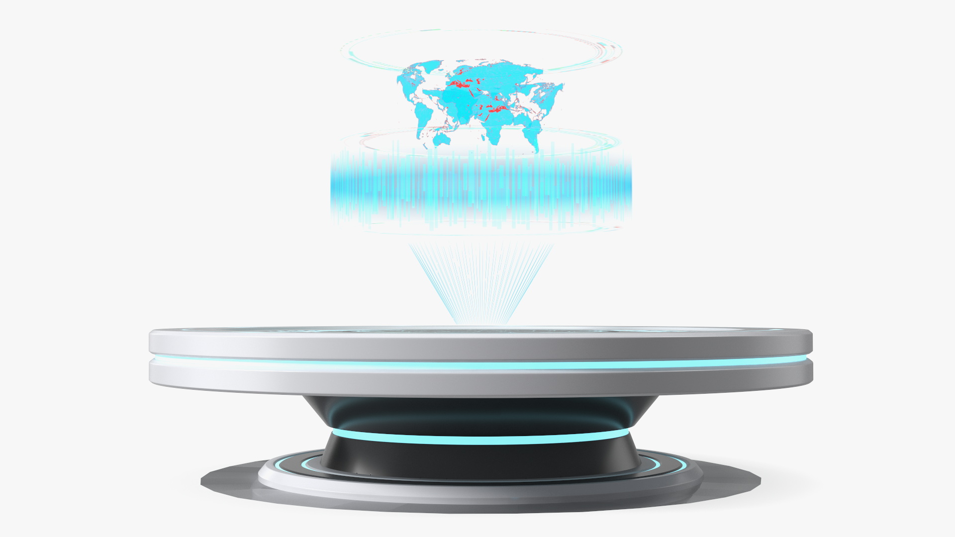 3D Futuristic Holographic Earth Display