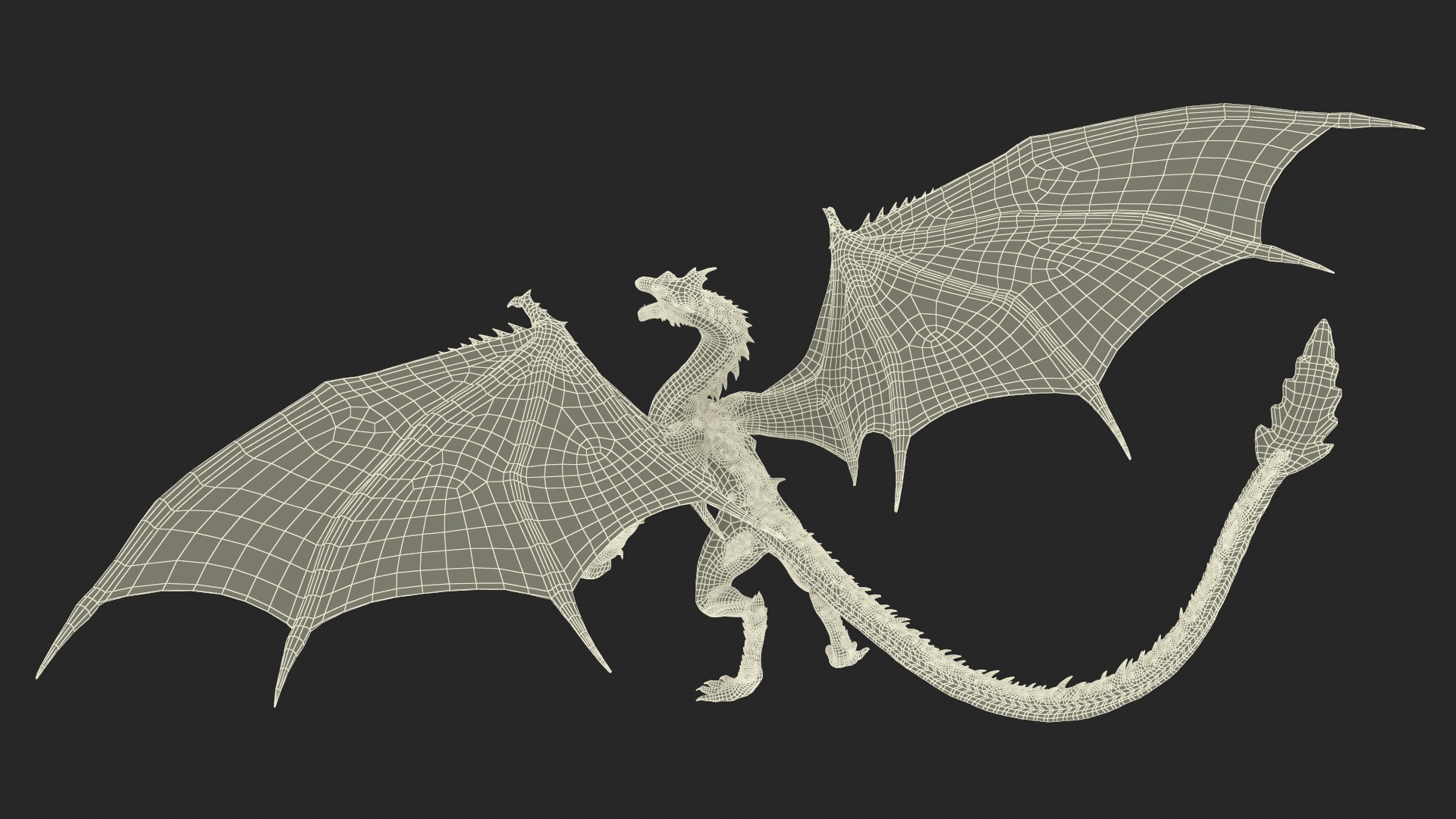 3D model Fantasy Dragon Rigged for Maya