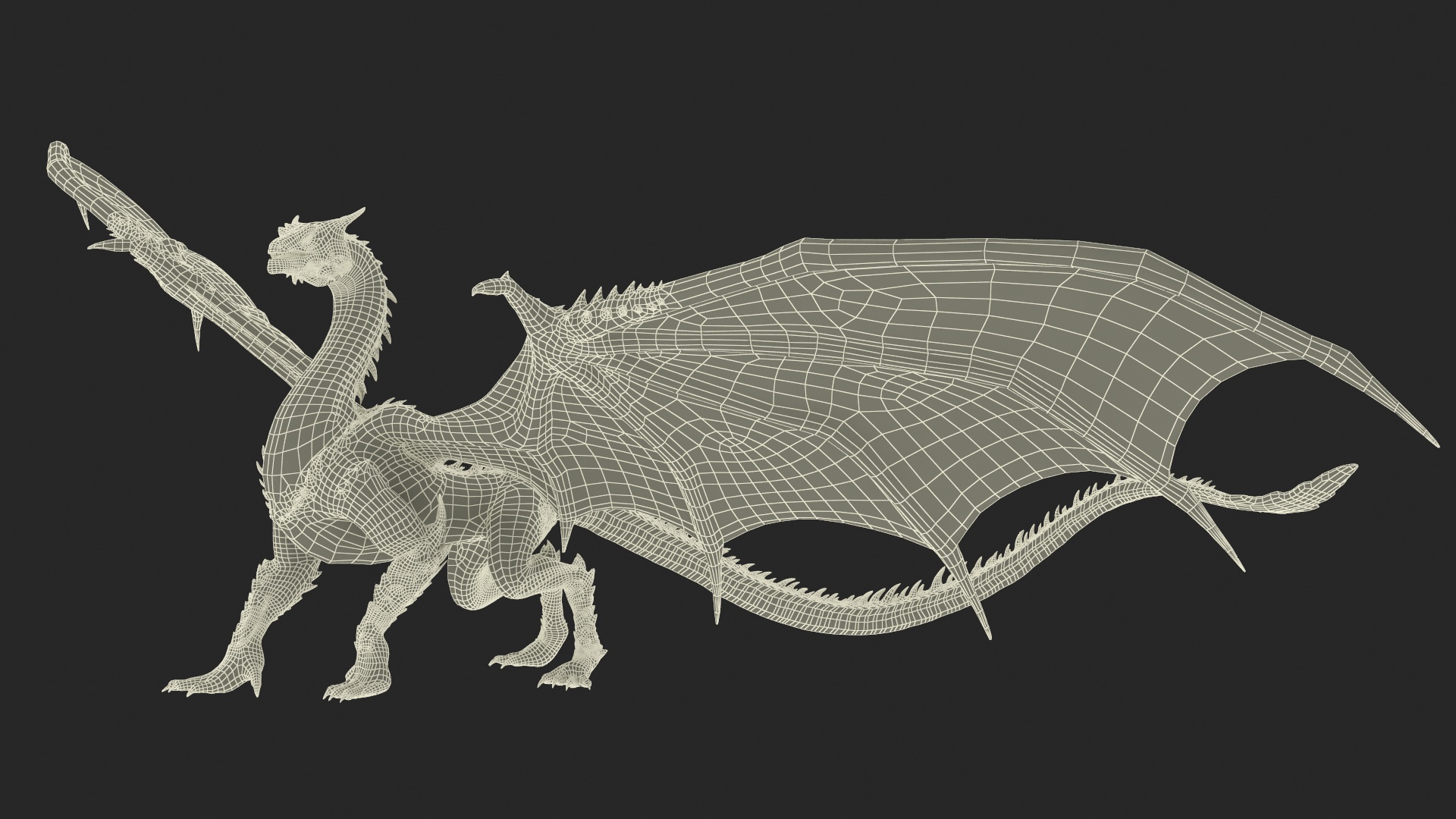 3D model Fantasy Dragon Rigged for Maya