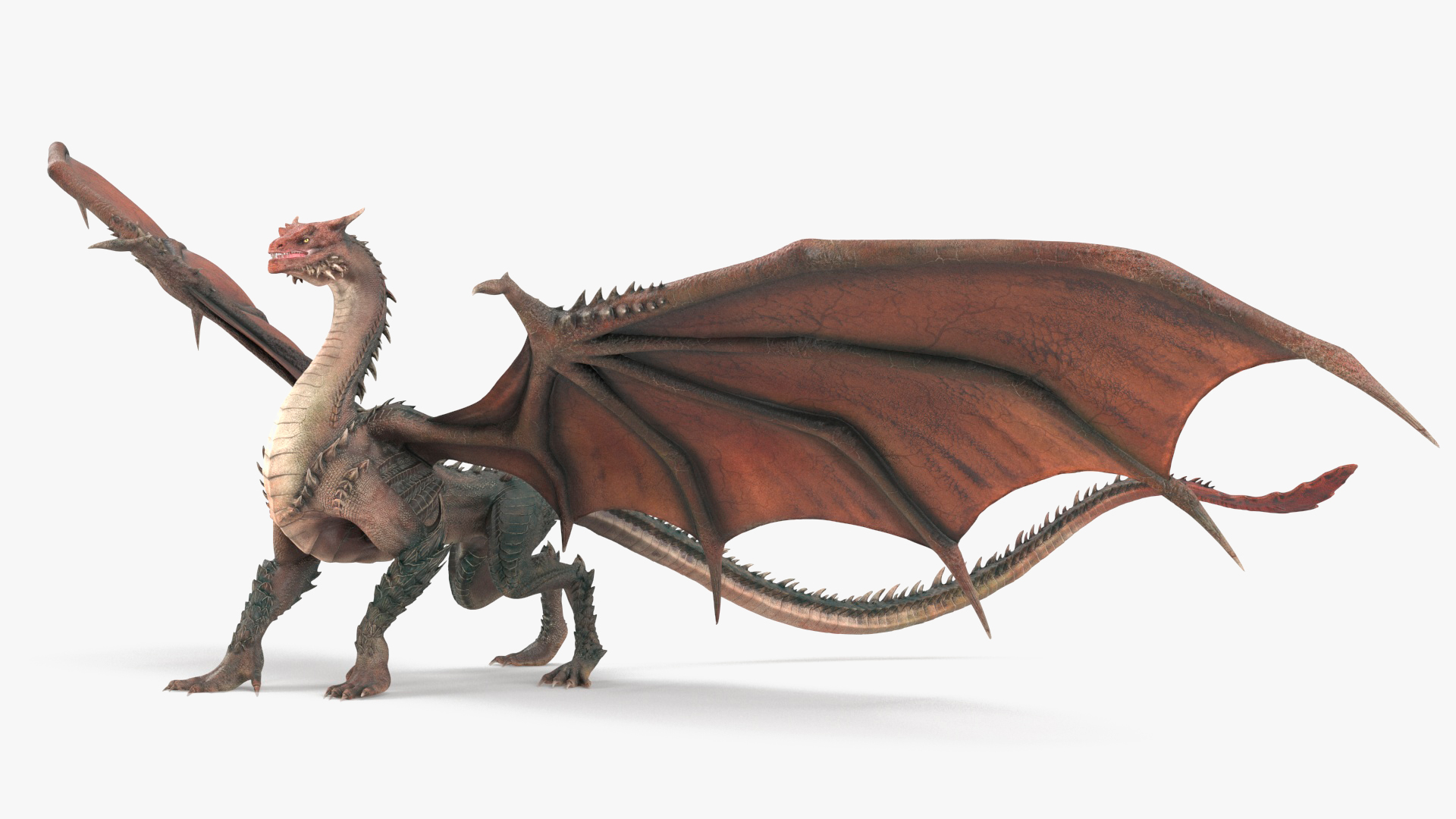 3D model Fantasy Dragon Rigged for Maya