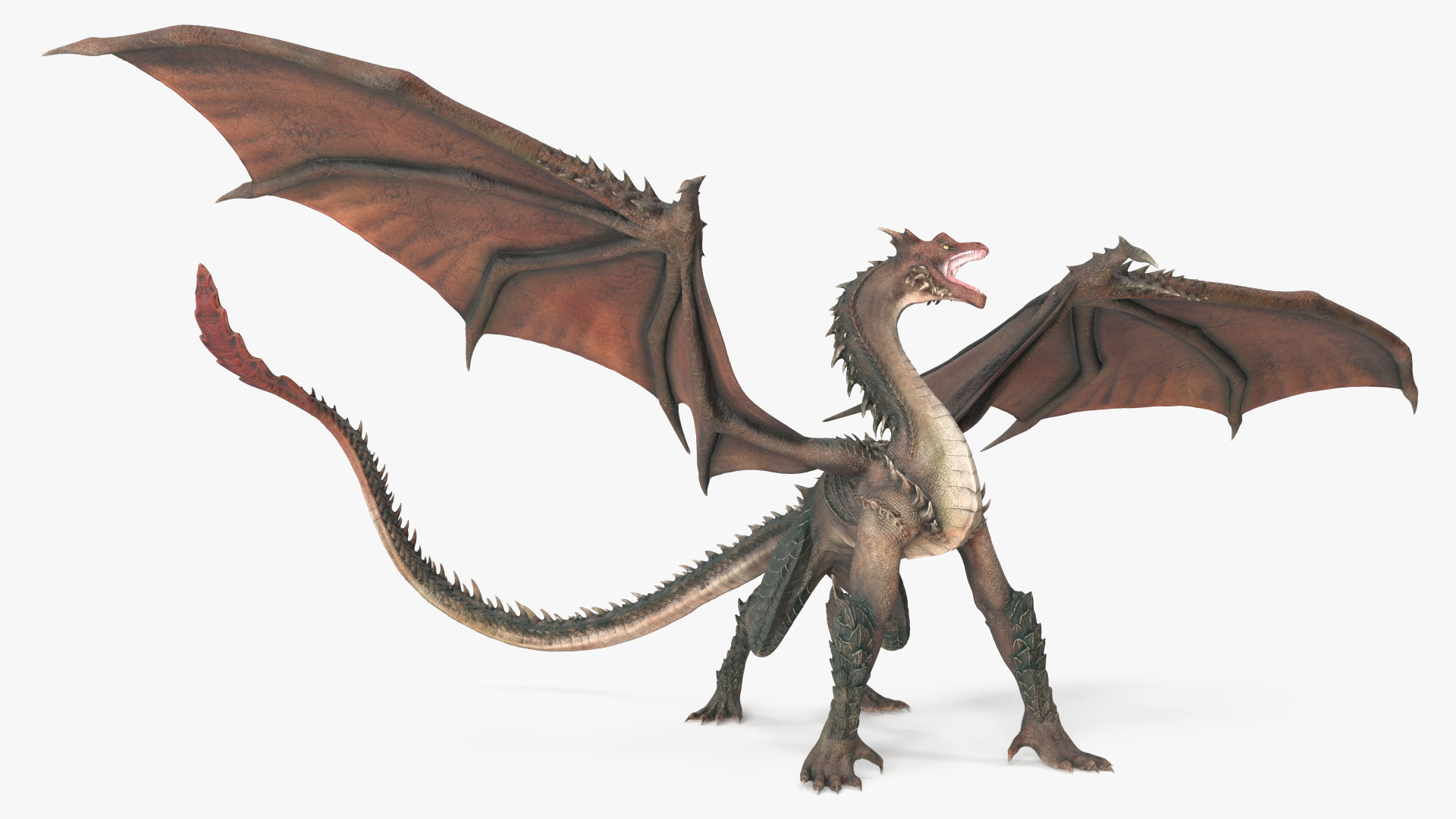 3D model Fantasy Dragon Rigged for Maya