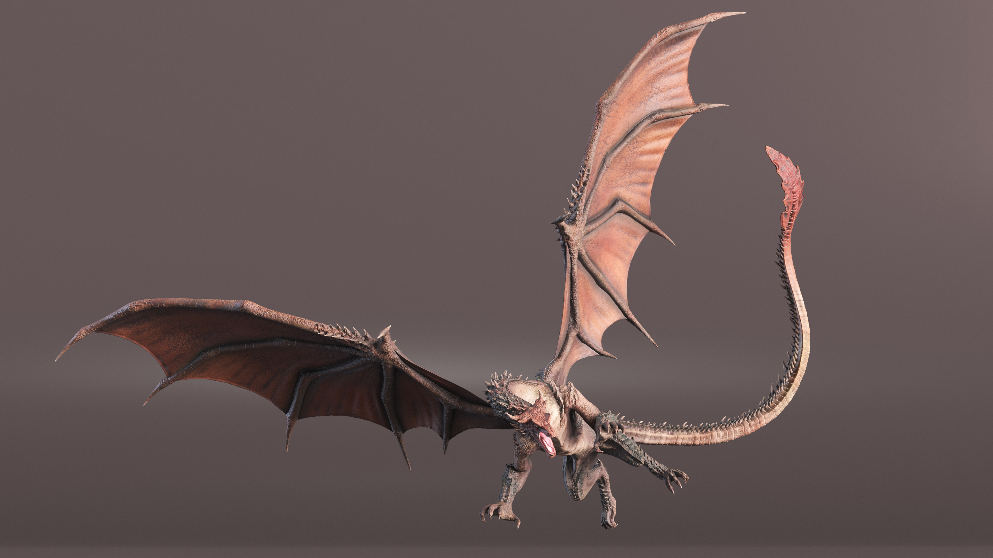 3D model Fantasy Dragon Rigged for Maya