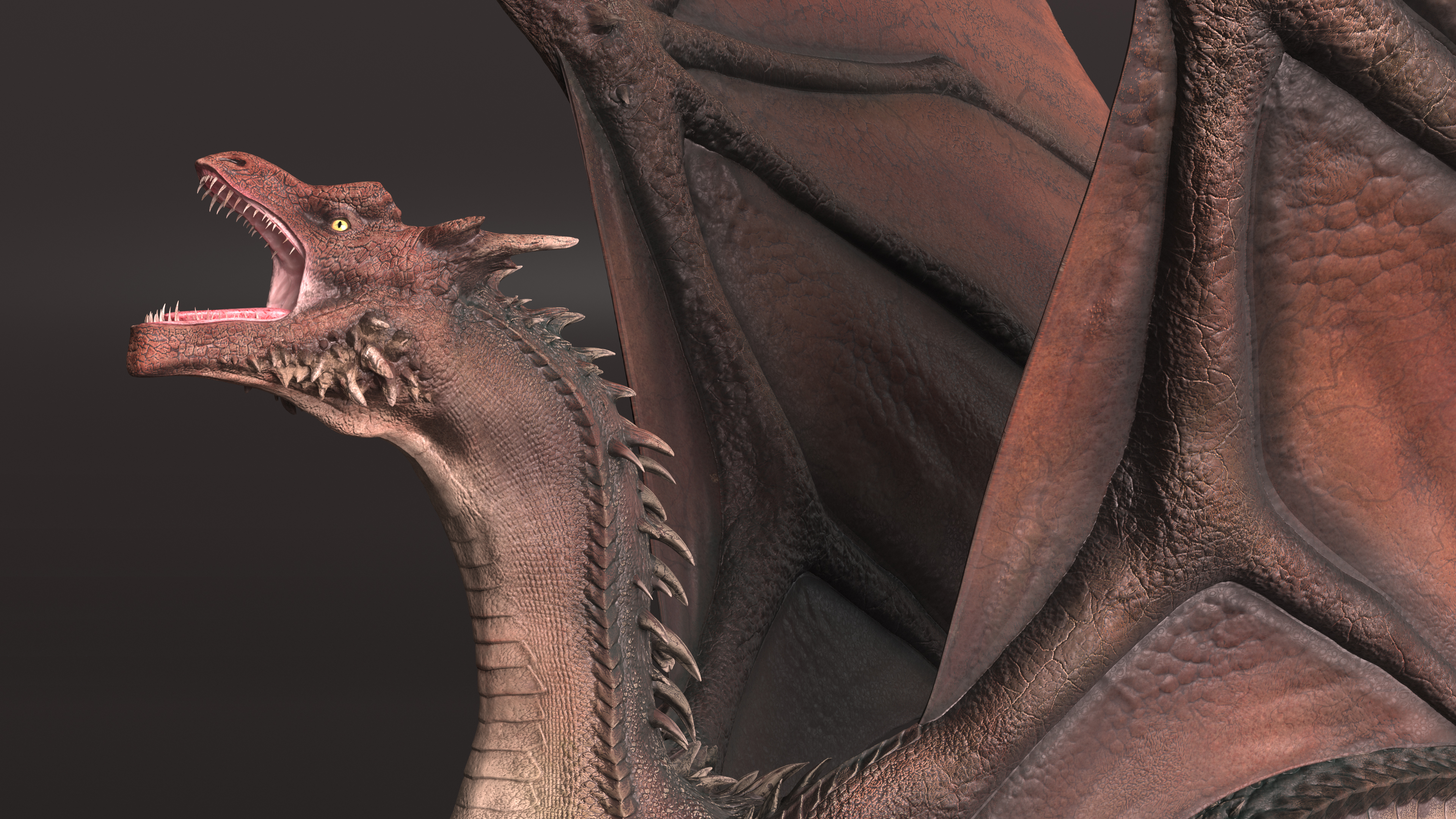 3D model Fantasy Dragon Rigged for Maya