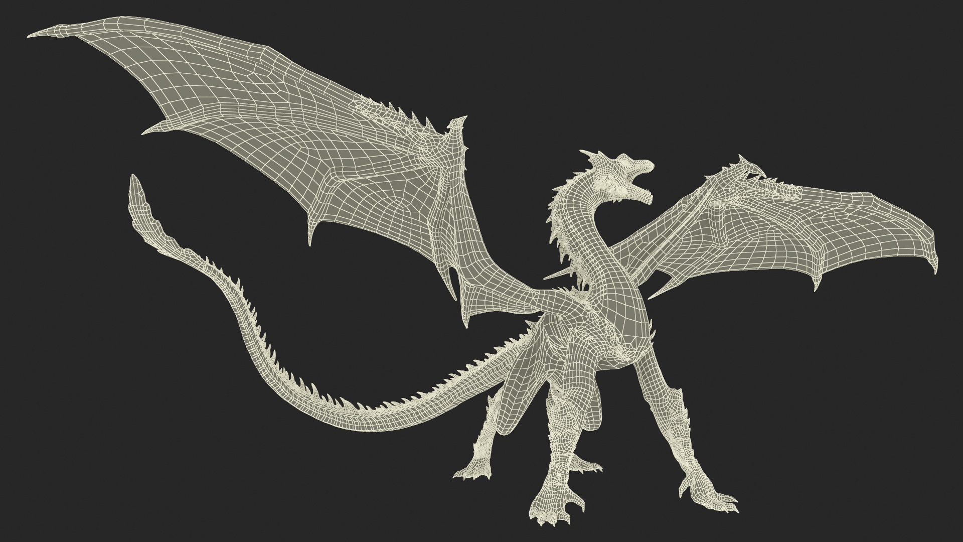 3D model Fantasy Dragon Rigged for Maya