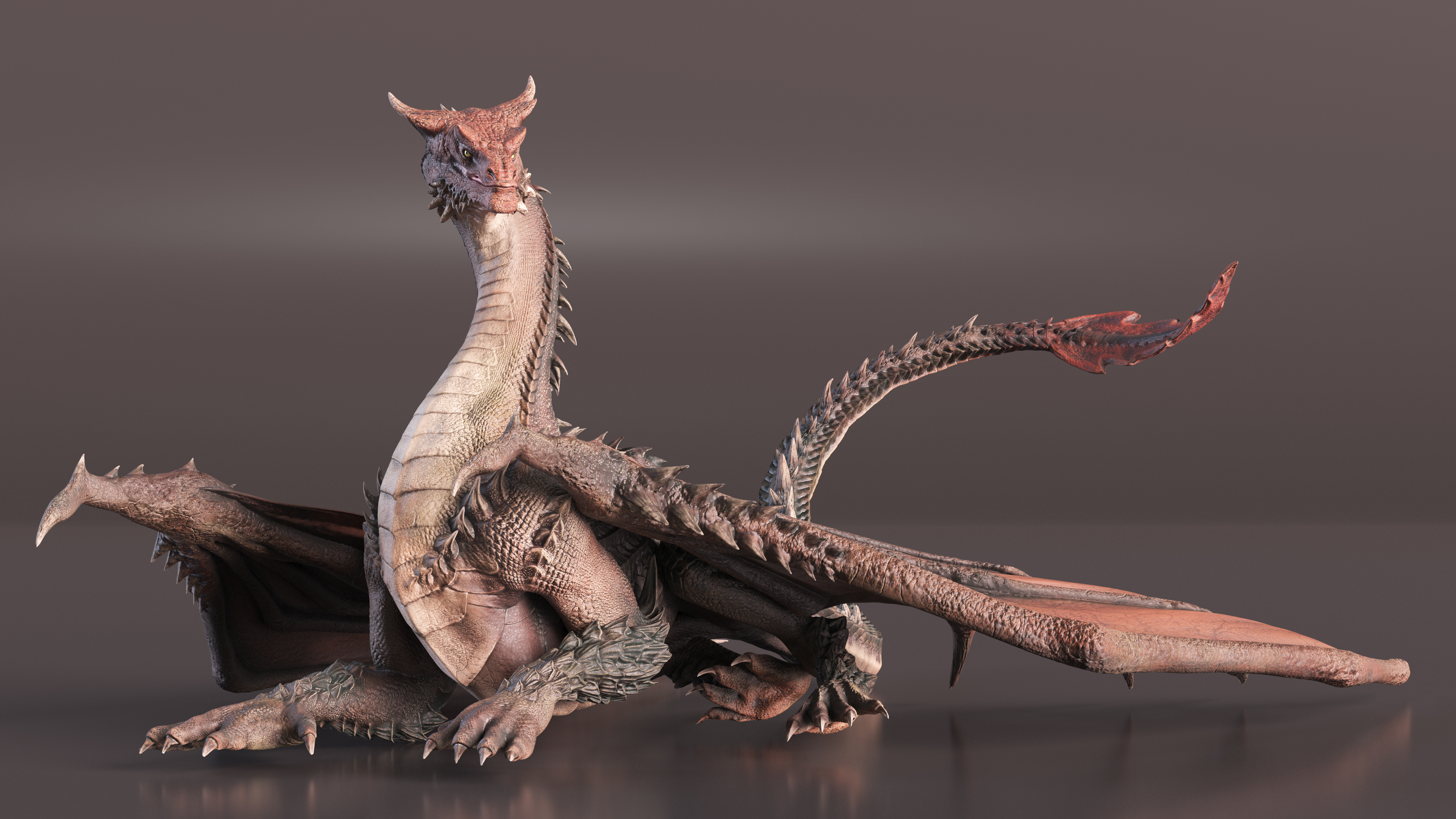 3D model Fantasy Dragon Rigged for Maya