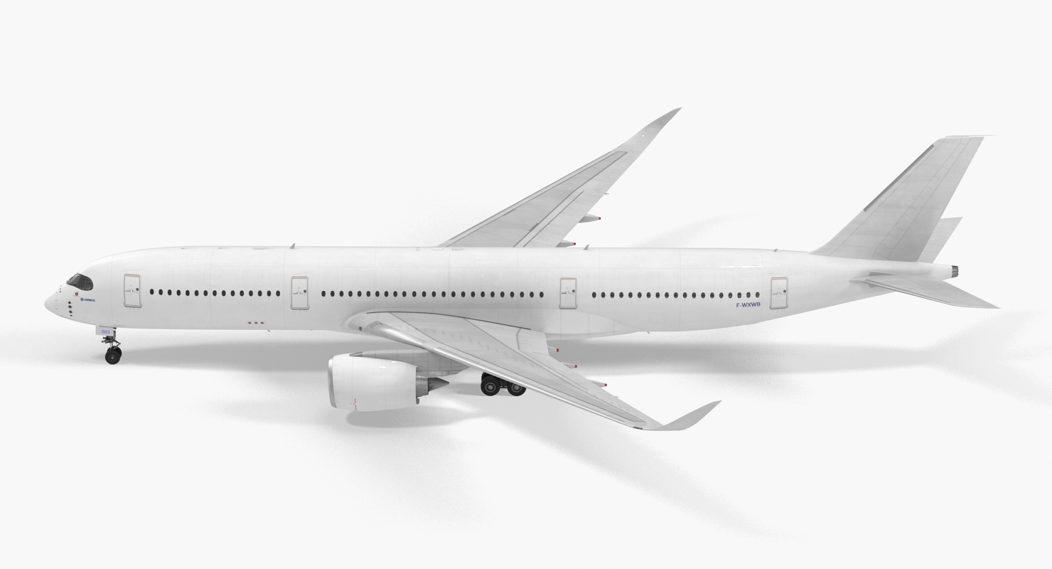3D model Airbus A350 900 Generic Rigged