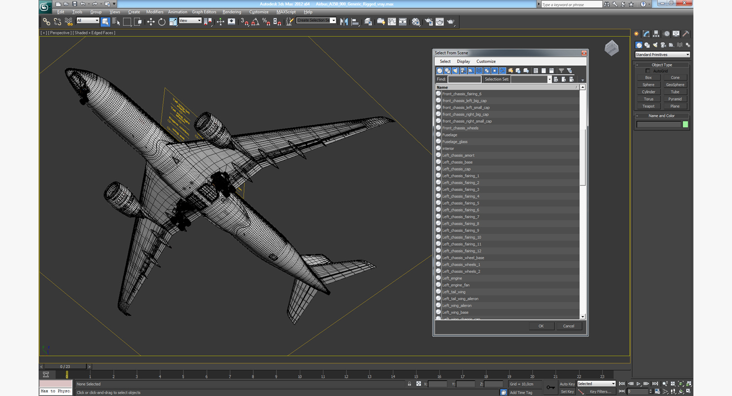3D model Airbus A350 900 Generic Rigged