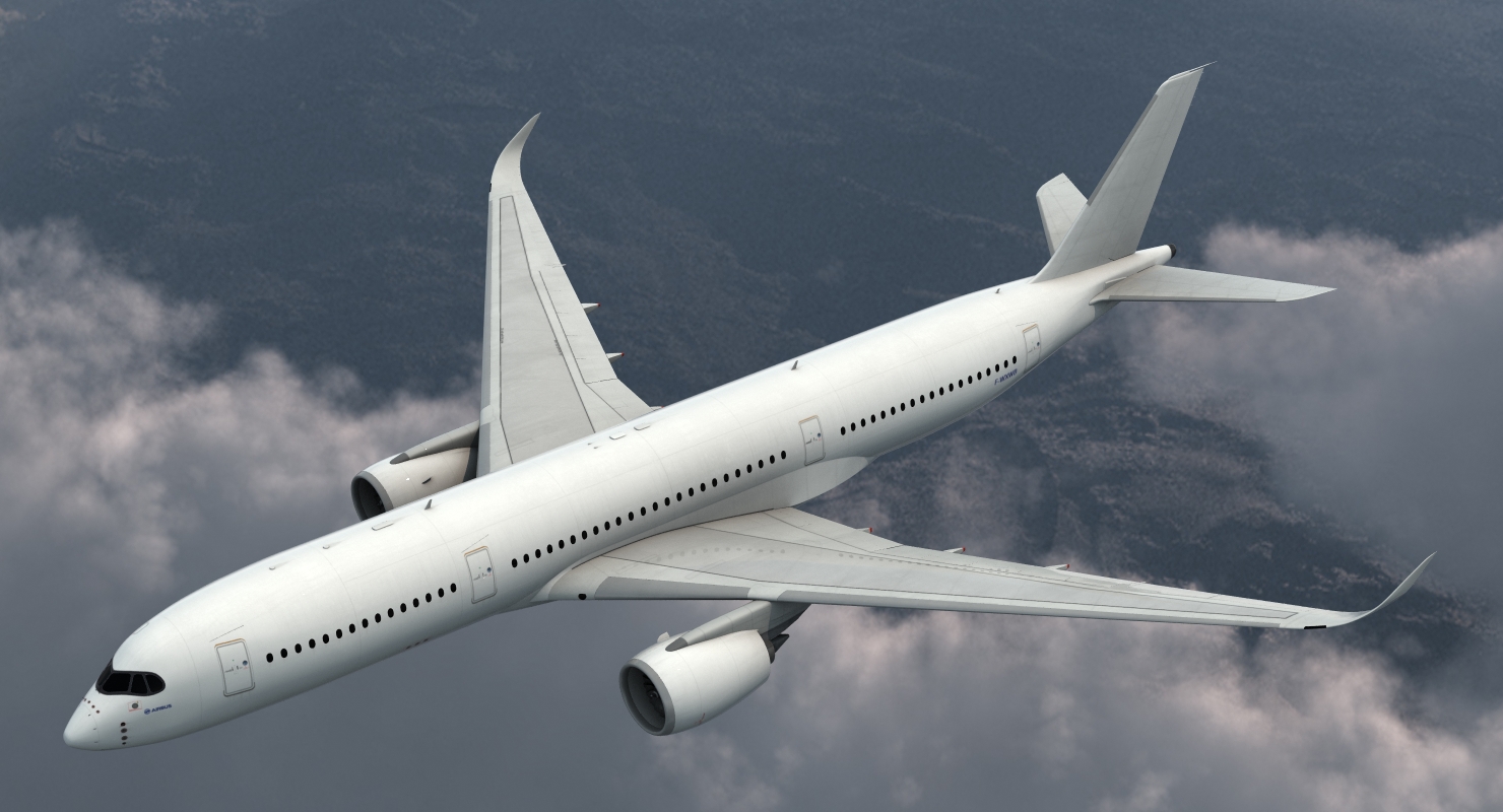3D model Airbus A350 900 Generic Rigged